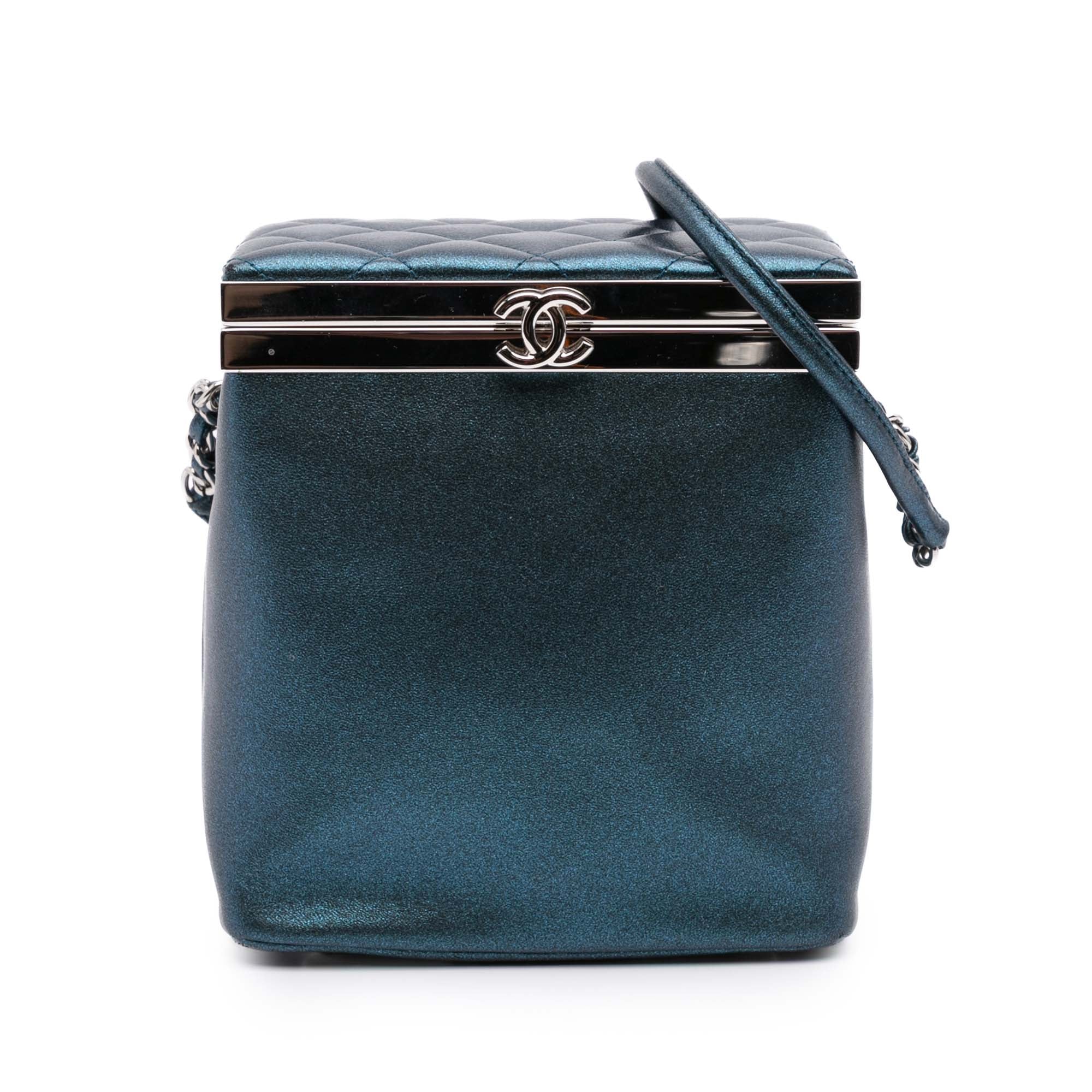 Chanel CC Metallic Calfskin Vanity Case - image 1