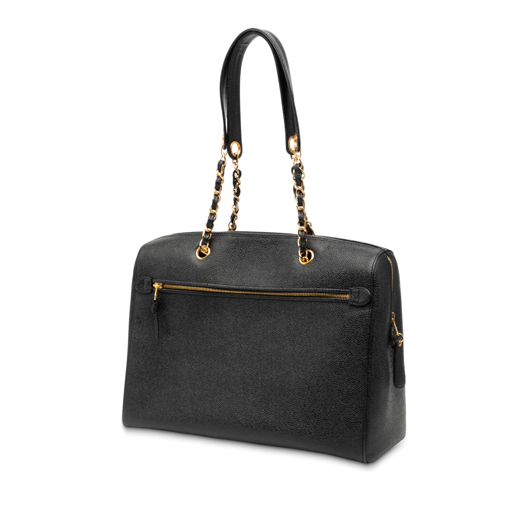 Chanel CC Caviar Front Pocket Chain Tote - image 2