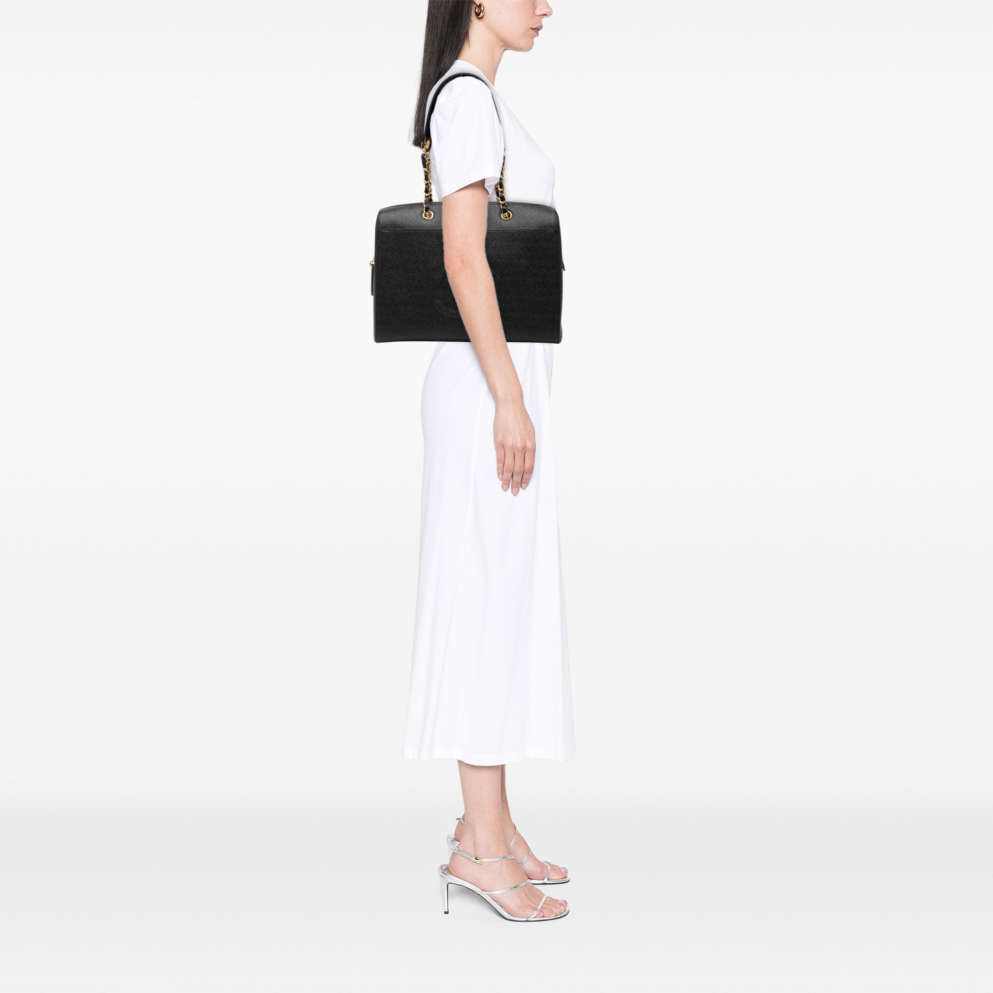 Chanel CC Caviar Front Pocket Chain Tote - image 7