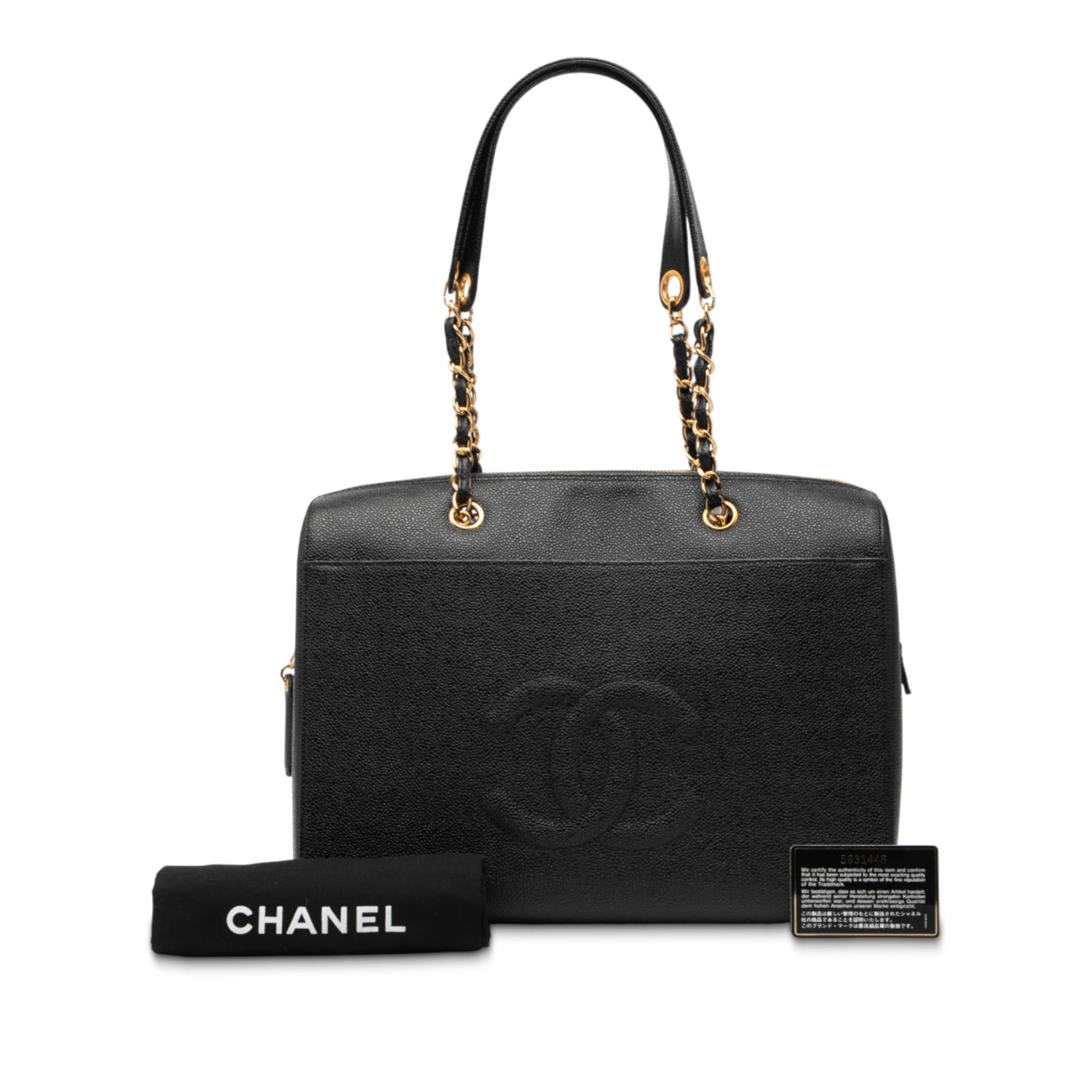 Chanel CC Caviar Front Pocket Chain Tote - image 8