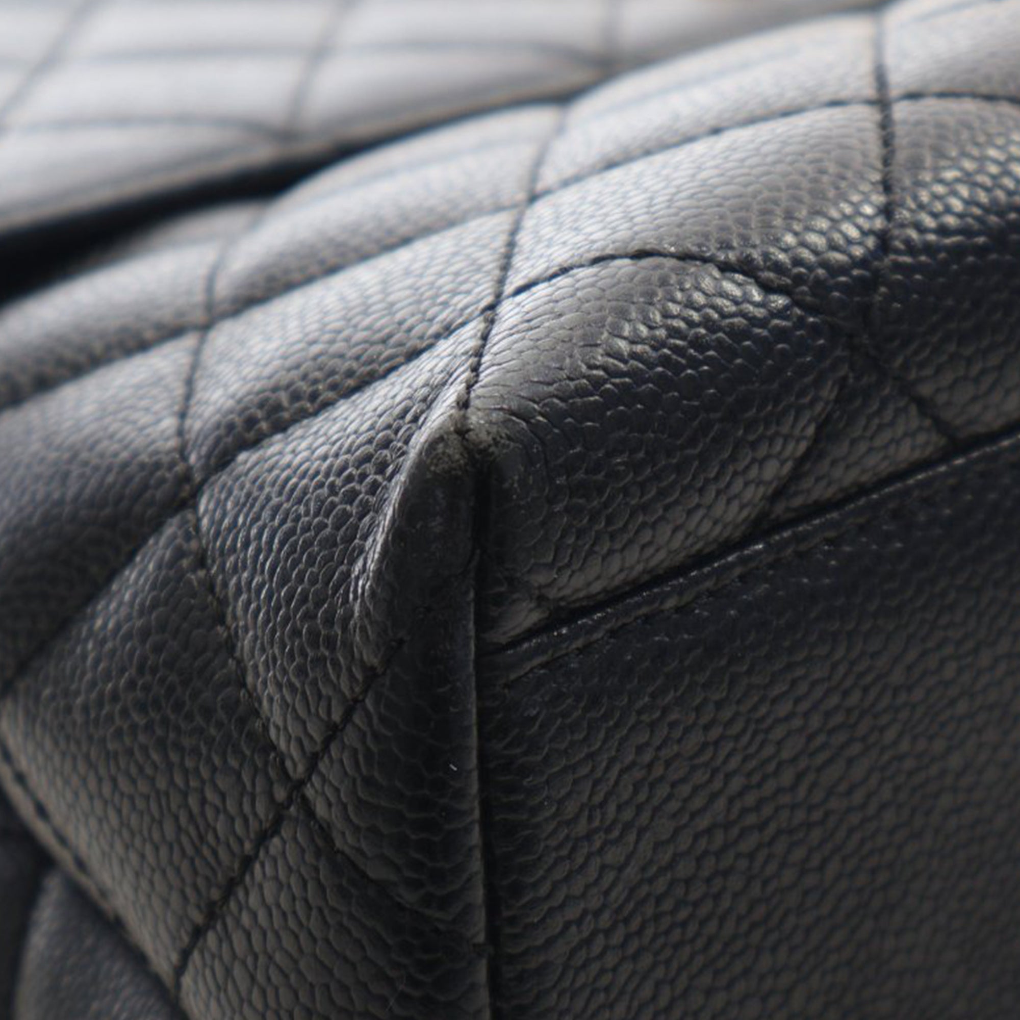 Chanel CC Quilted Caviar Kelly Top Handle Bag - image 11