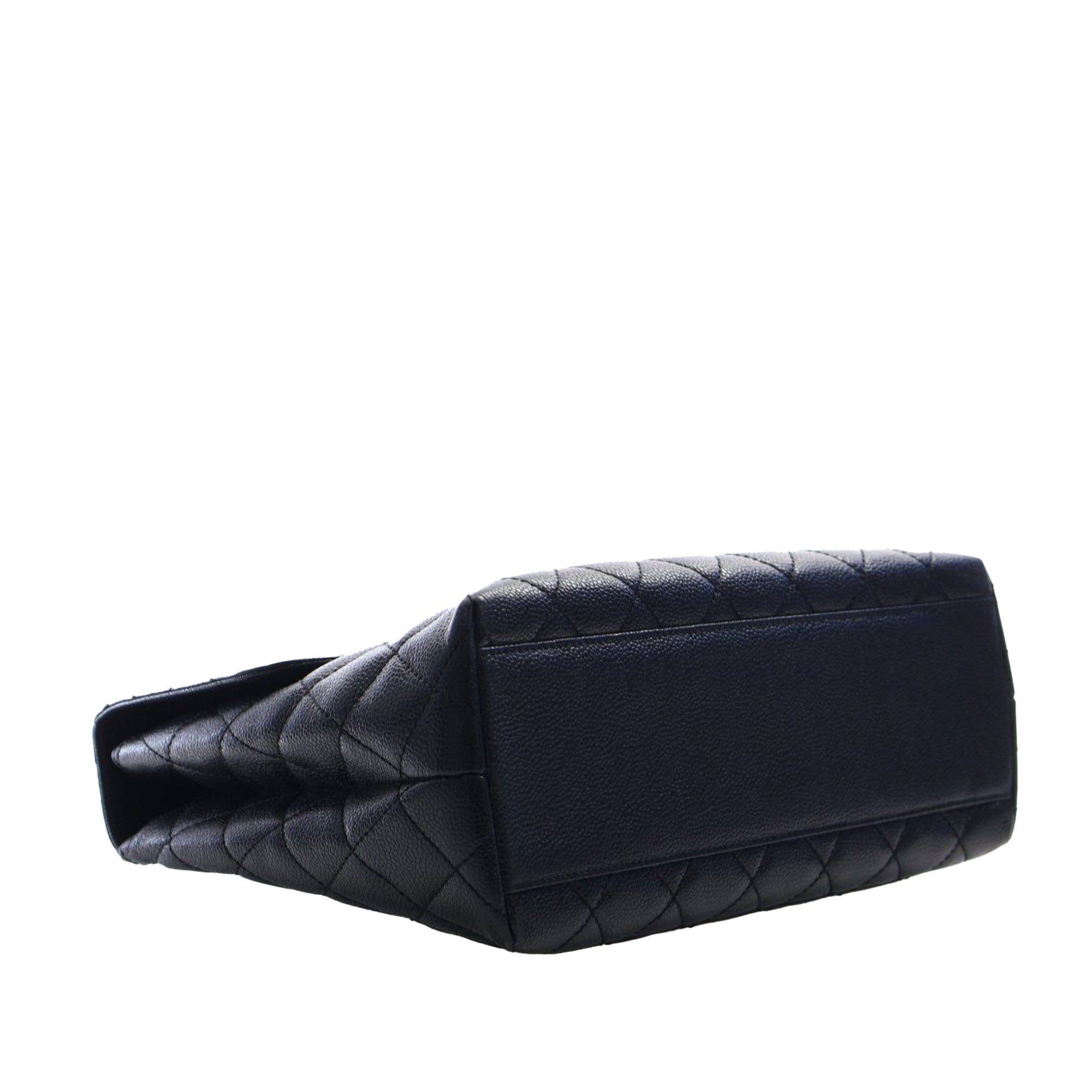 Chanel CC Quilted Caviar Kelly Top Handle Bag - image 5
