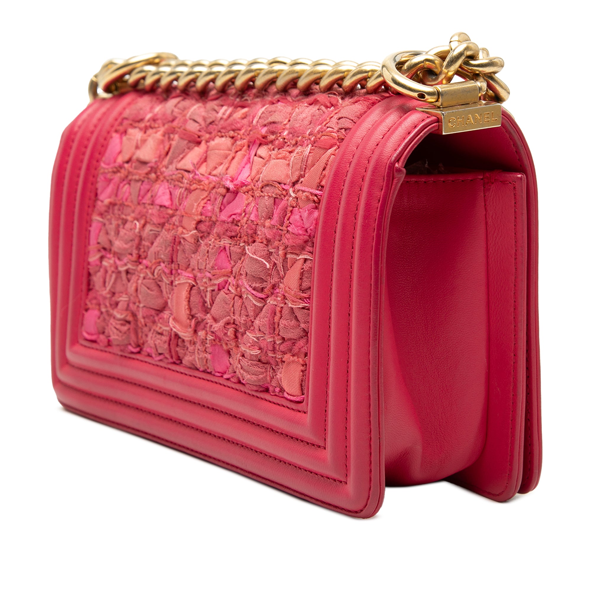 Chanel Mini Quilted Tweed and Lambskin Boy Flap - image 2