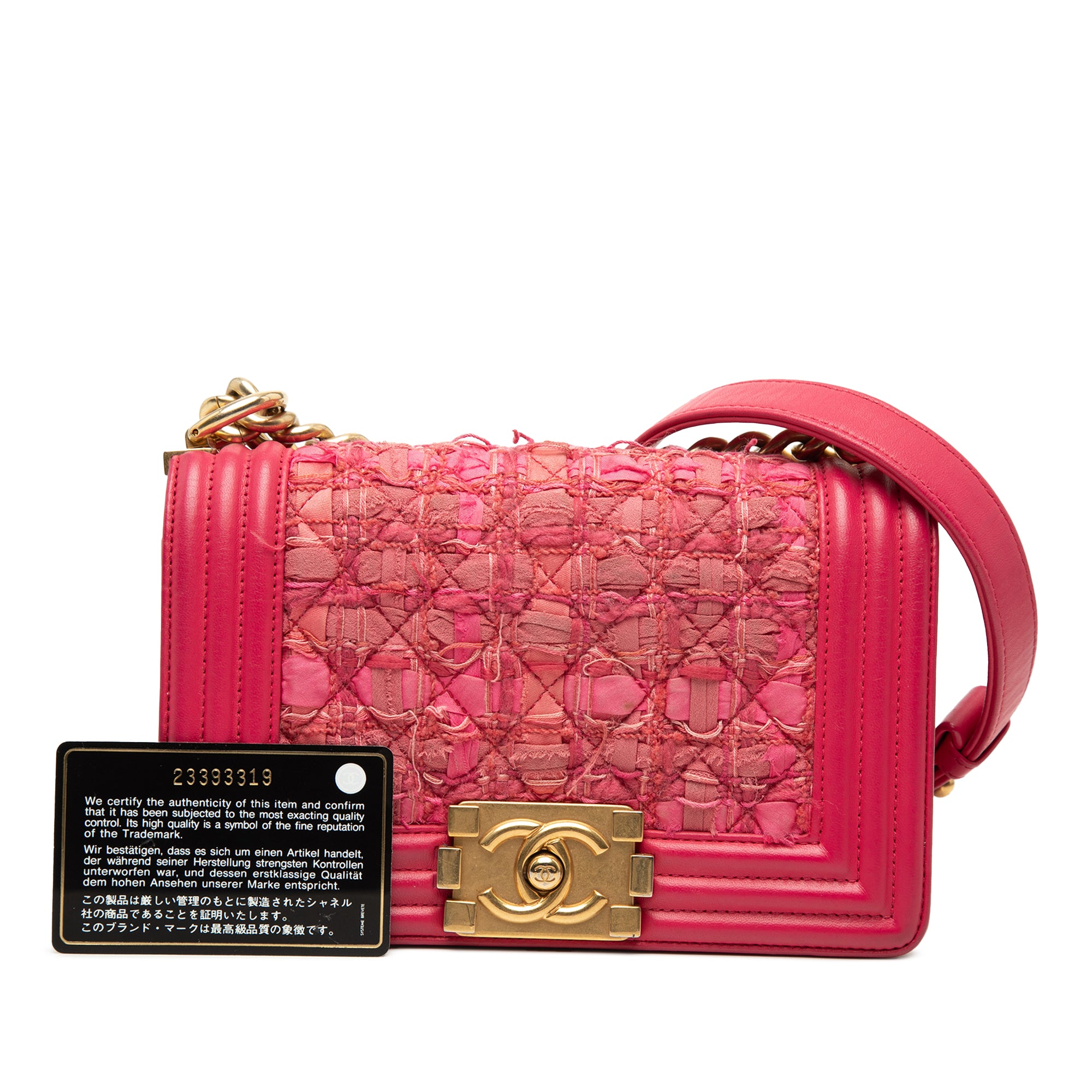 Chanel Mini Quilted Tweed and Lambskin Boy Flap - image 8