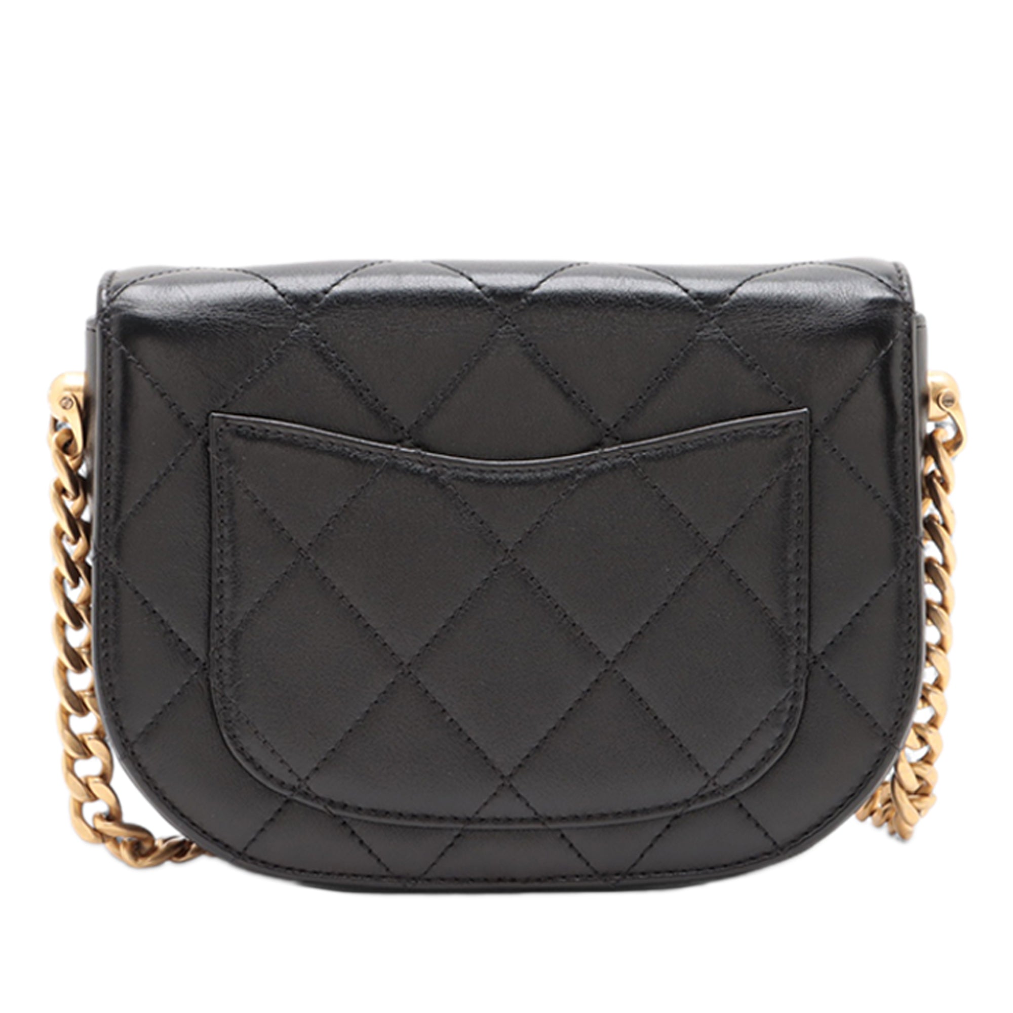 Chanel Mini CC Quilted Calfskin Round Moon Messenger Flap - image 2