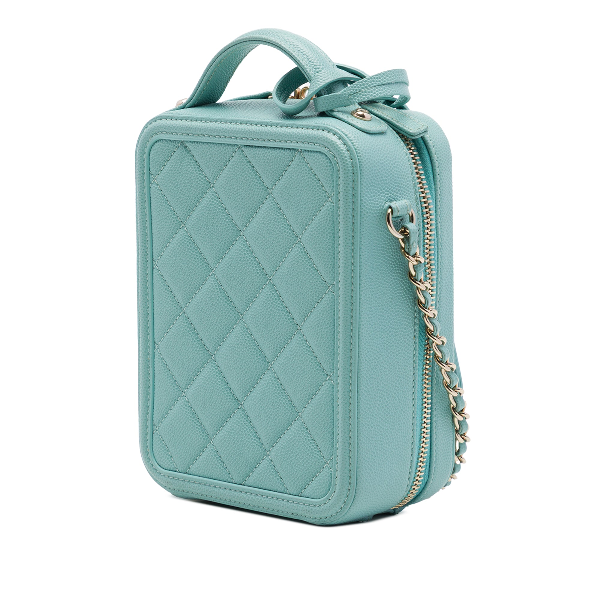 Chanel Caviar CC Filigree Vertical Vanity Case - image 2