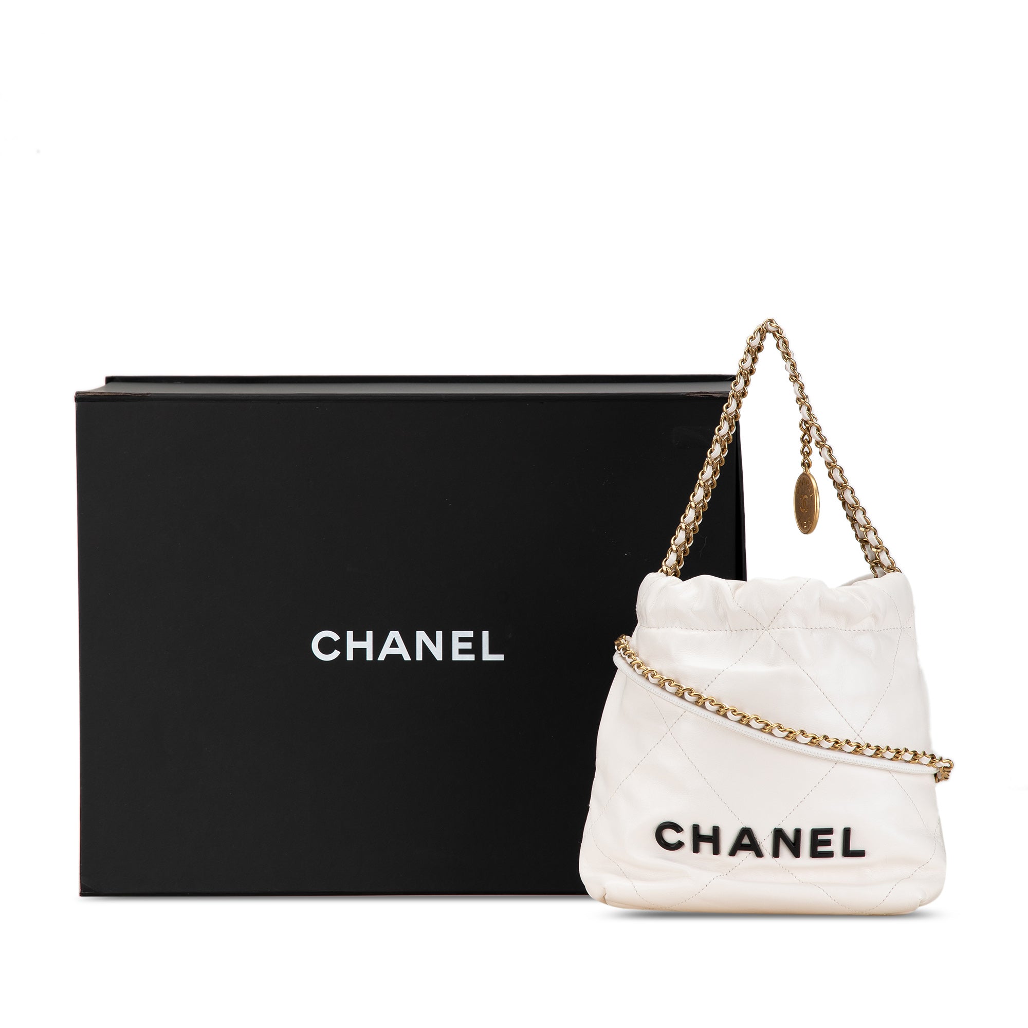 Chanel Mini Shiny Calfskin 22 Handbag - image 8
