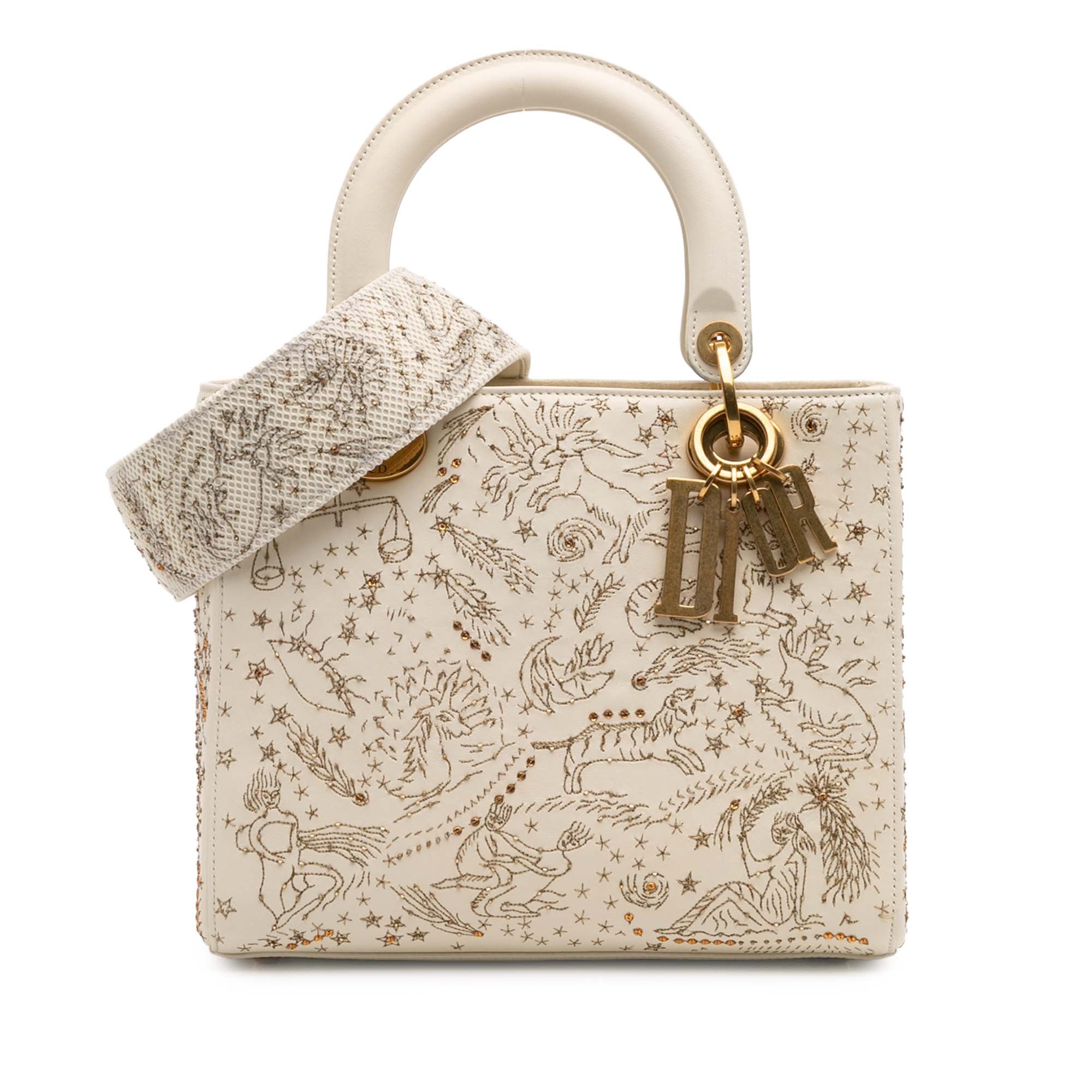 Dior Medium Calfskin Embroidered Astrology Lady Dior - image 1