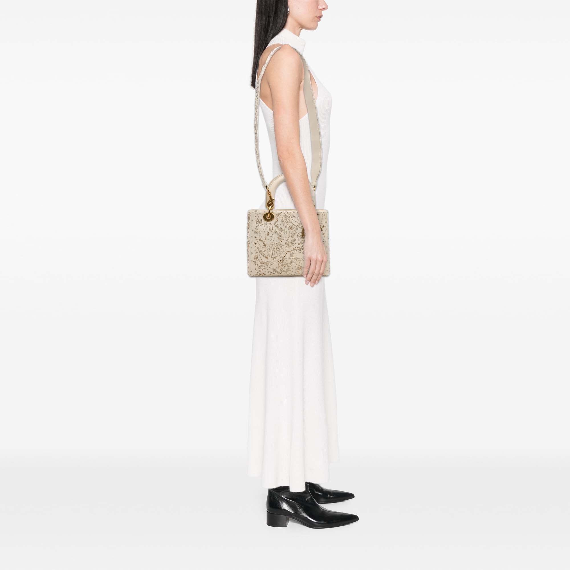 Dior Medium Calfskin Embroidered Astrology Lady Dior - image 11