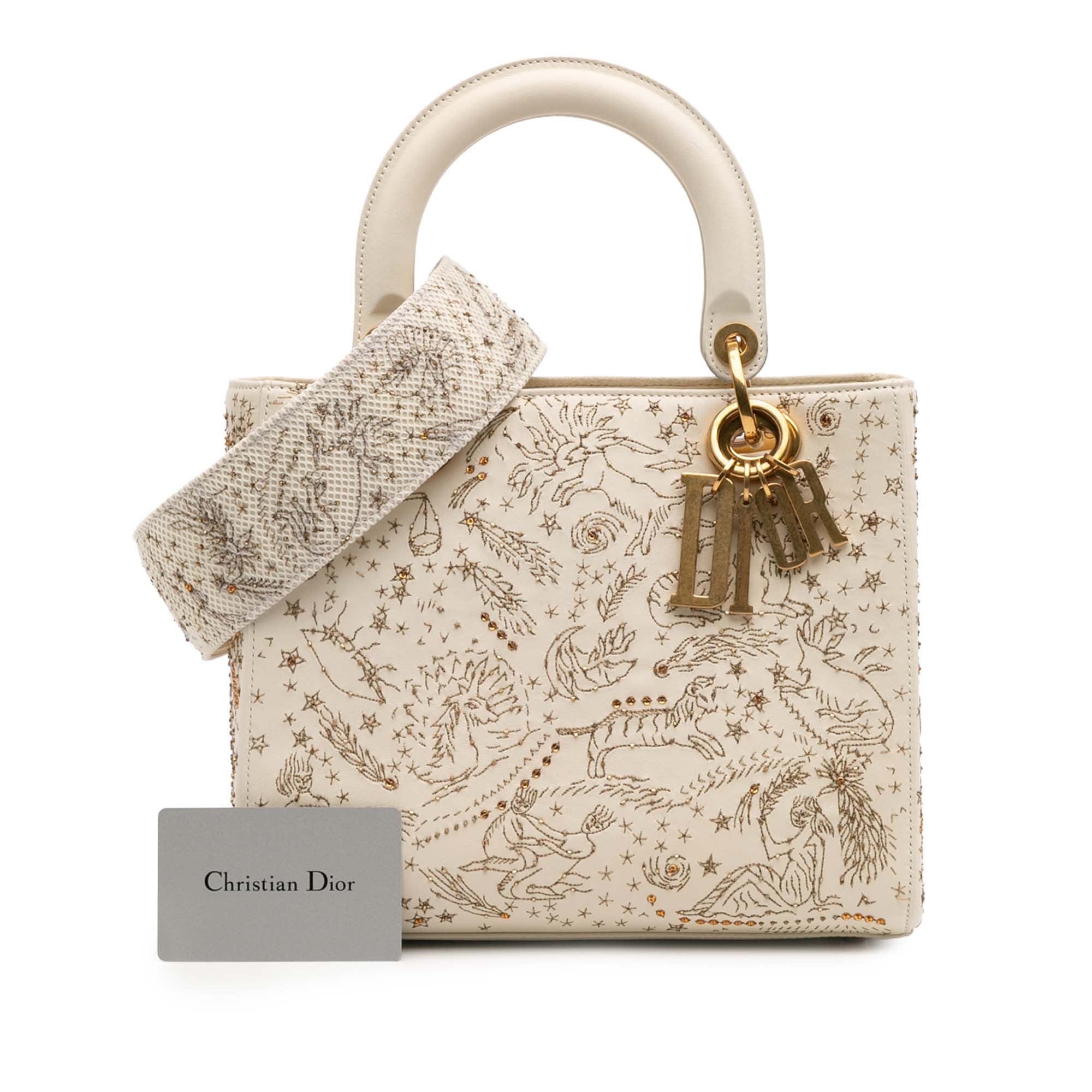Dior Medium Calfskin Embroidered Astrology Lady Dior - image 12