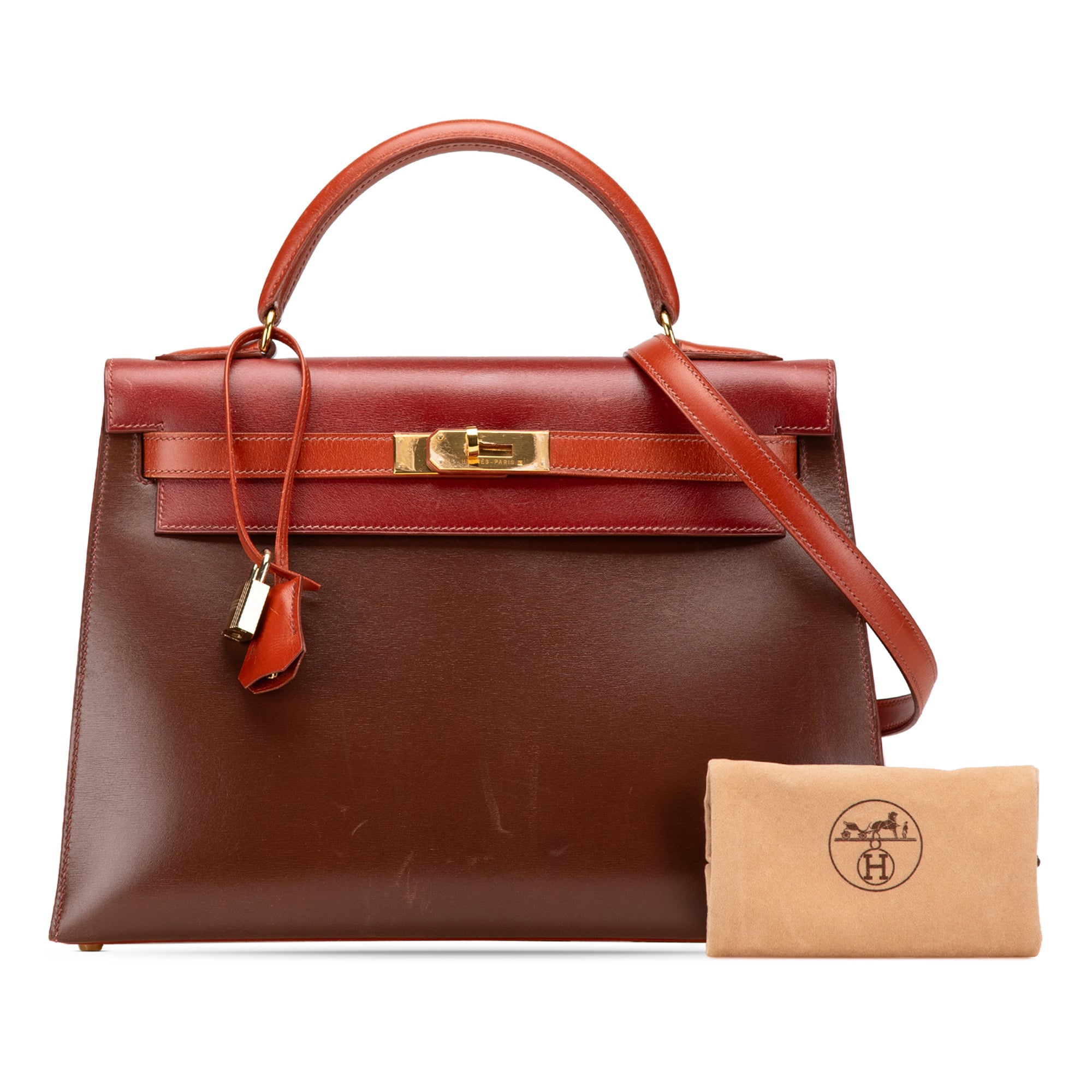Hermès Tricolor Box Calf Kelly Sellier 32 - image 17