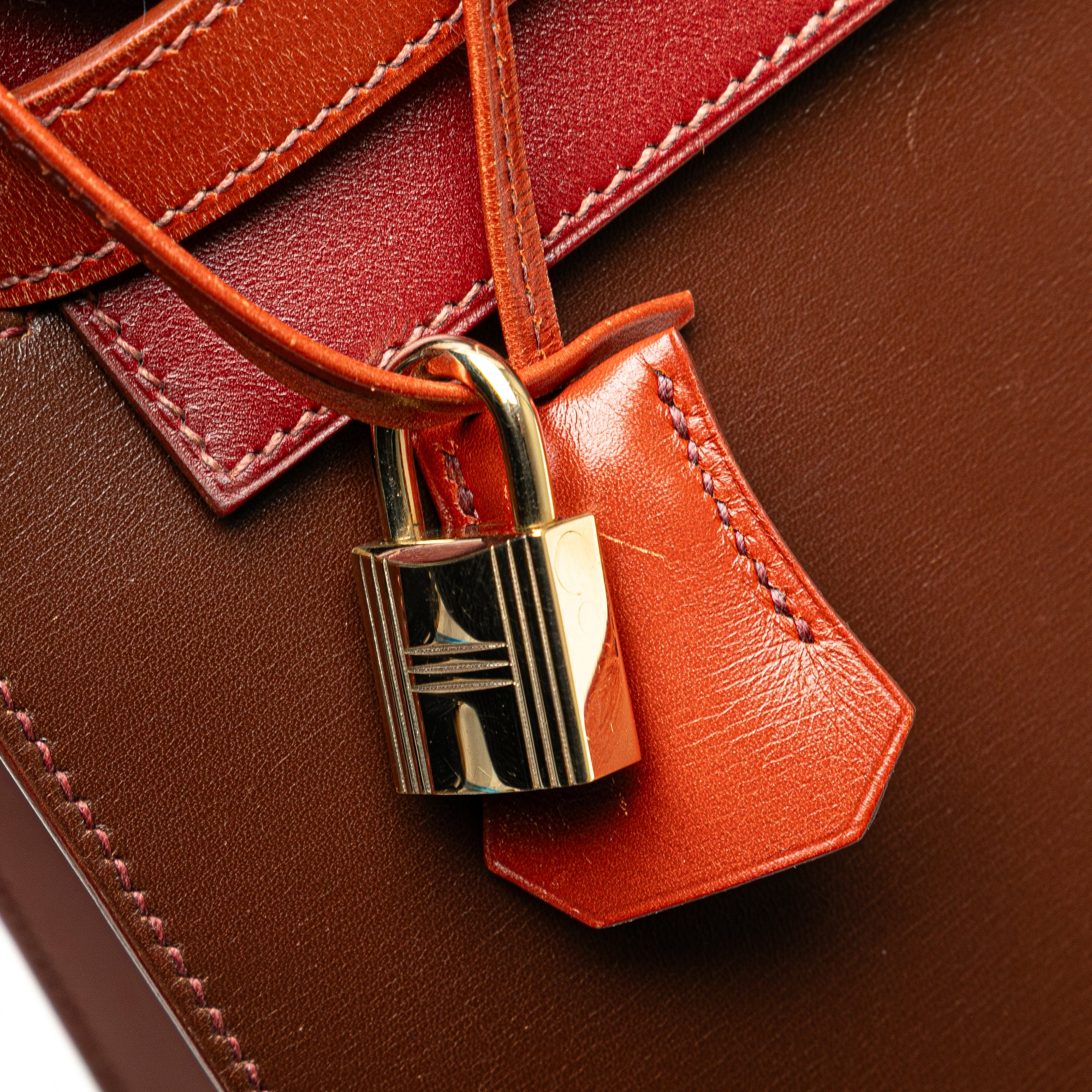 Hermès Tricolor Box Calf Kelly Sellier 32 - image 9