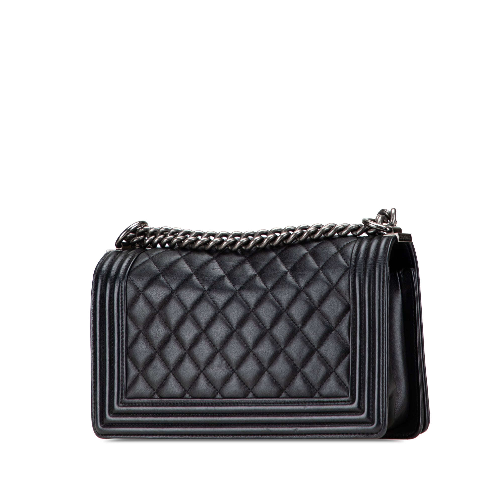 Chanel Old Medium Quilted Lambskin Boy Flap - image 2