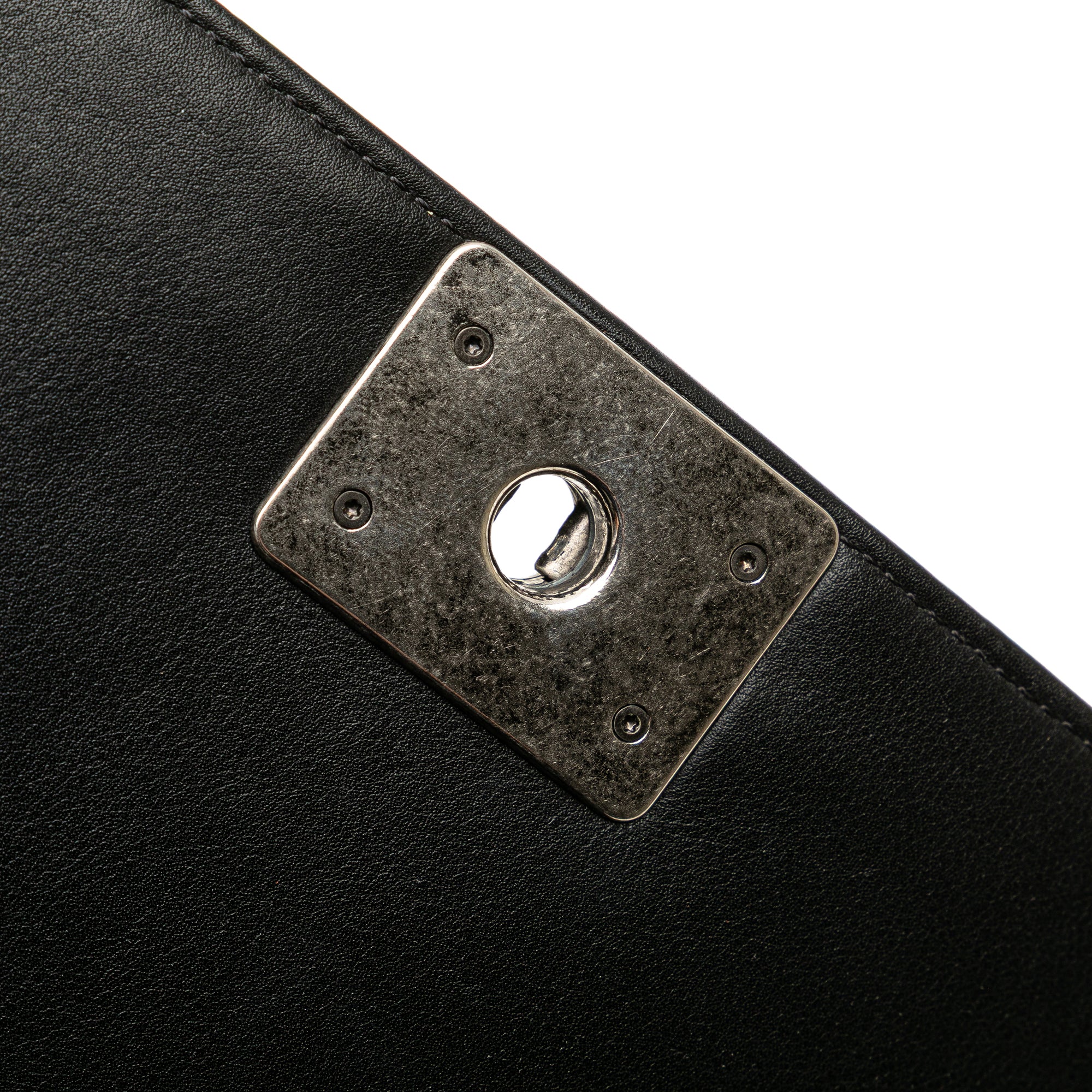 Chanel Old Medium Quilted Lambskin Boy Flap - image 8
