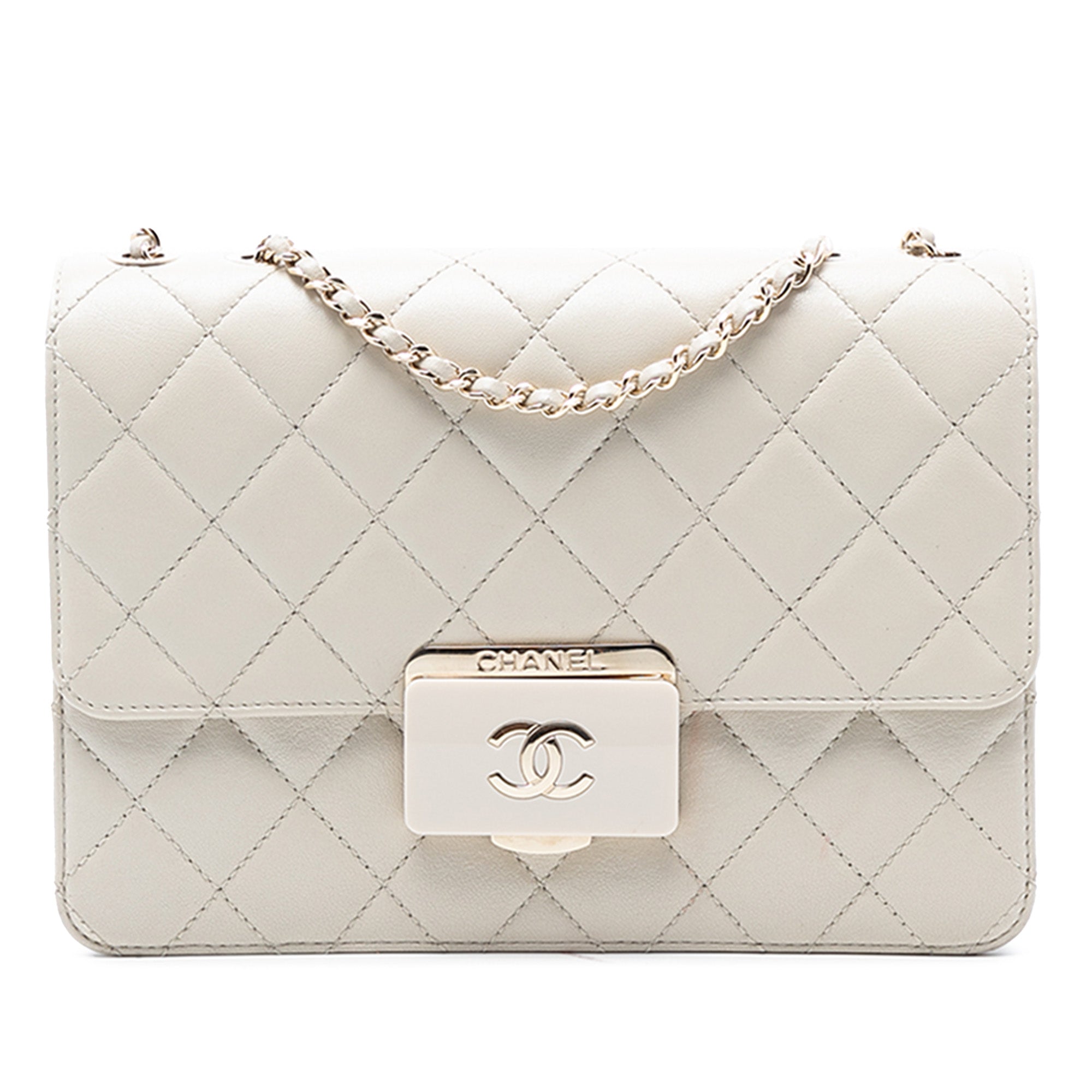 Chanel Quilted Lambskin Beauty Lock Flap - image 1