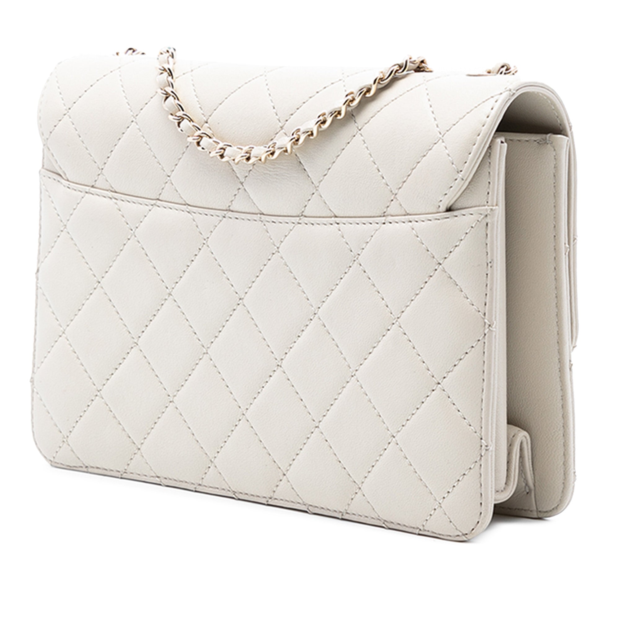 Chanel Quilted Lambskin Beauty Lock Flap - image 2