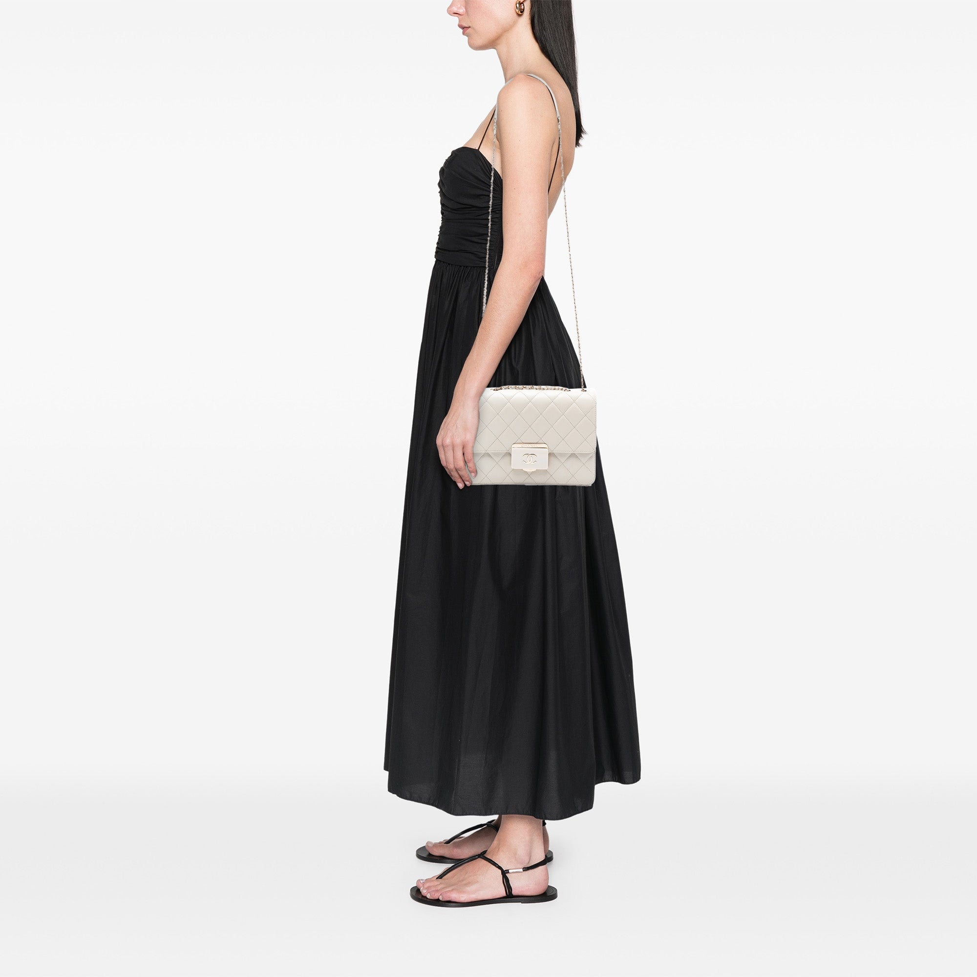 Chanel Quilted Lambskin Beauty Lock Flap - image 7