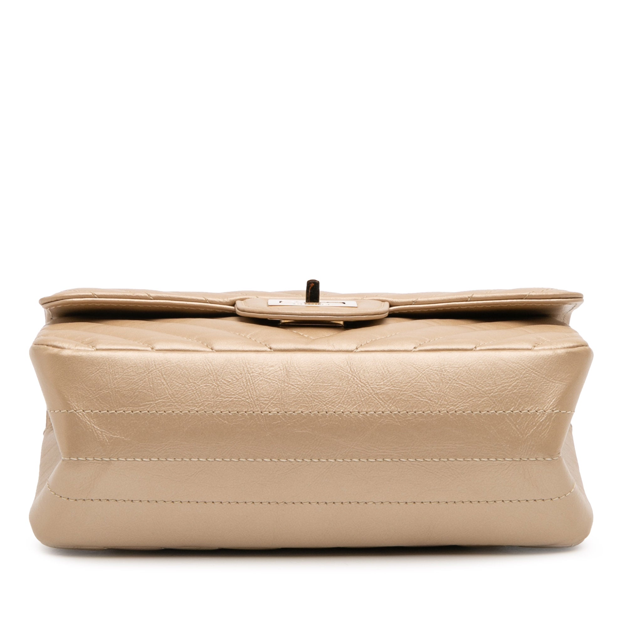 Chanel Reissue 2.55 Chevron Quilted Metallic Calfskin Single Flap 224 - image 3