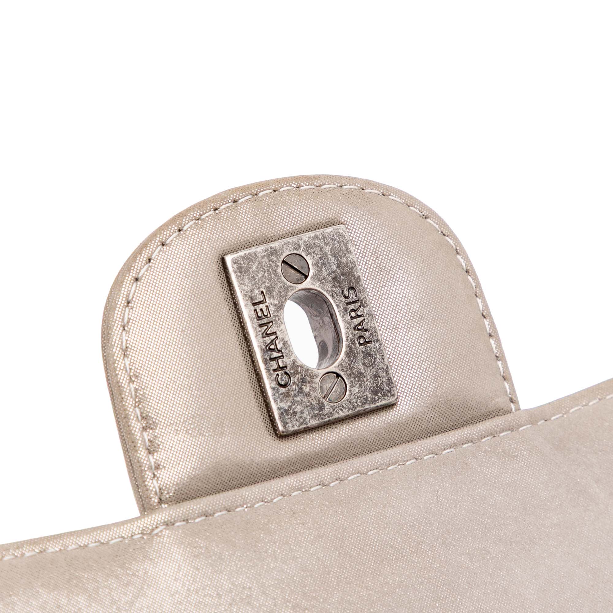 Chanel Mini Square Classic Chevron Iridescent Lambskin Single Flap - image 10