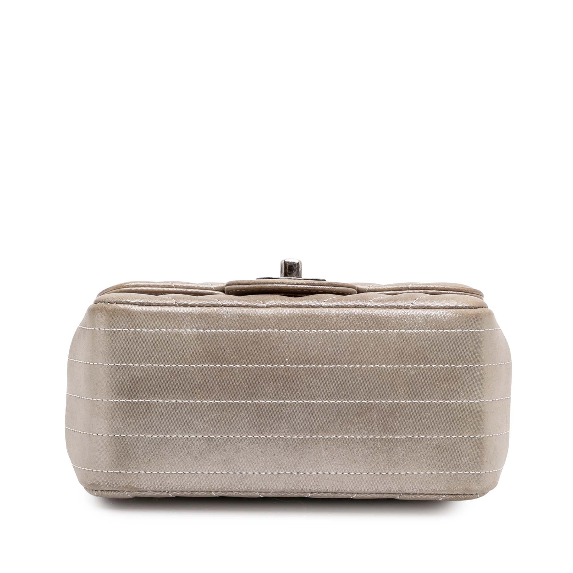 Chanel Mini Square Classic Chevron Iridescent Lambskin Single Flap - image 3
