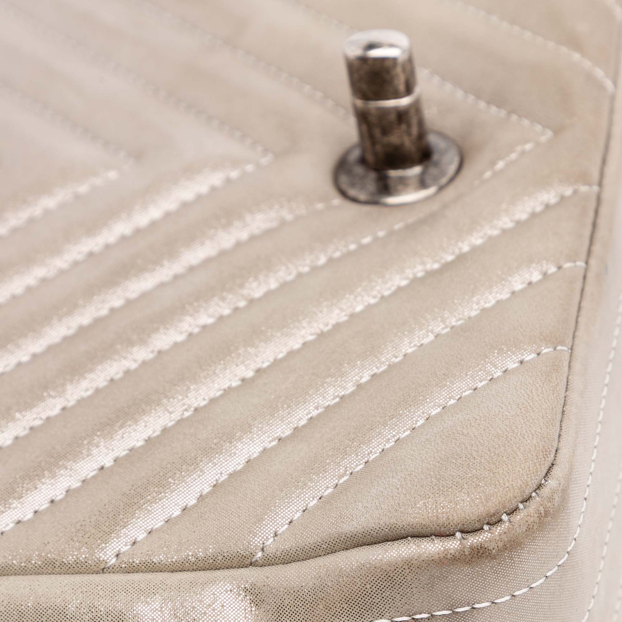 Chanel Mini Square Classic Chevron Iridescent Lambskin Single Flap - image 7