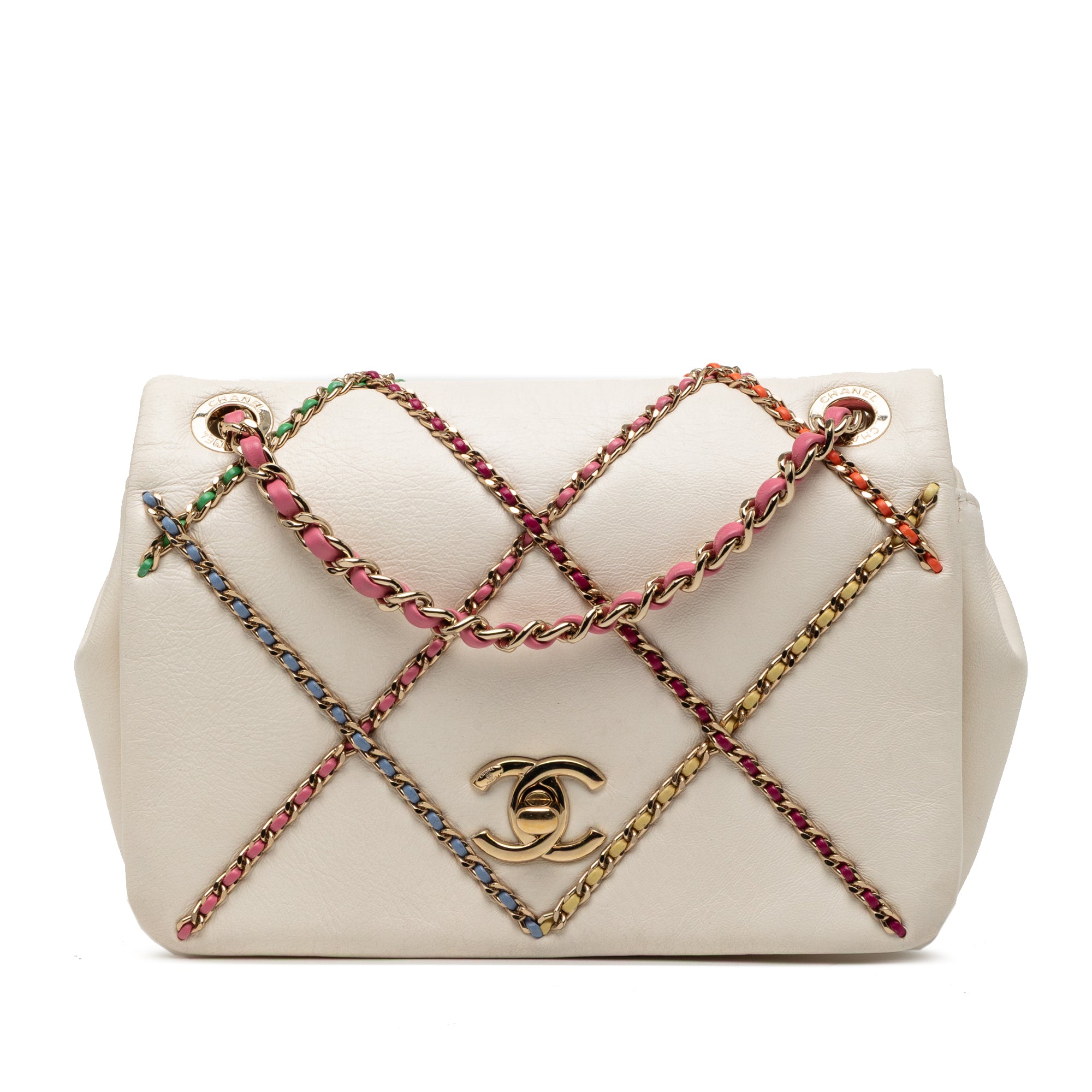 Chanel Small Lambskin Entwined Chain Flap - image 1
