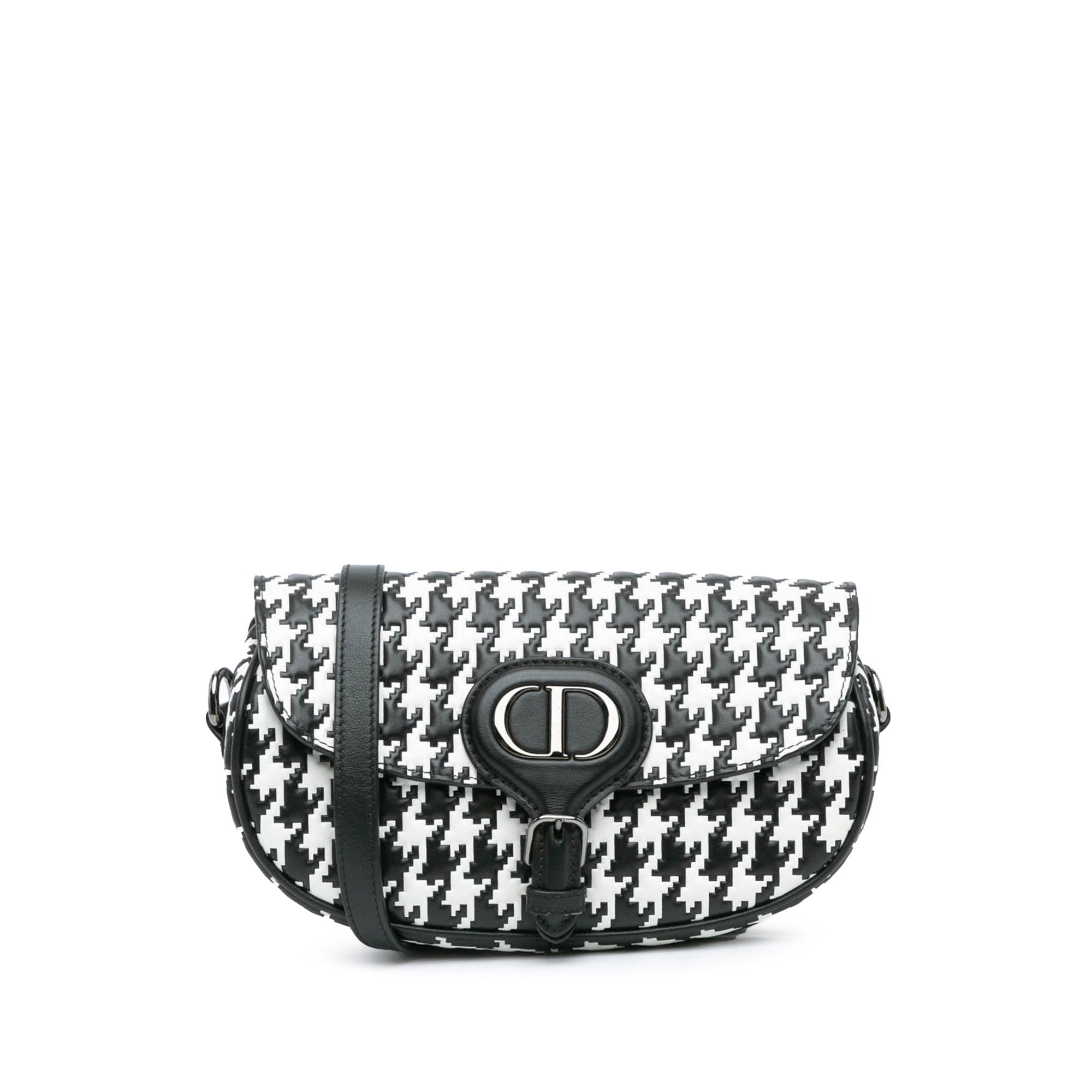 Dior Embossed Calfskin Houndstooth Bobby East West Crossbody - image 1