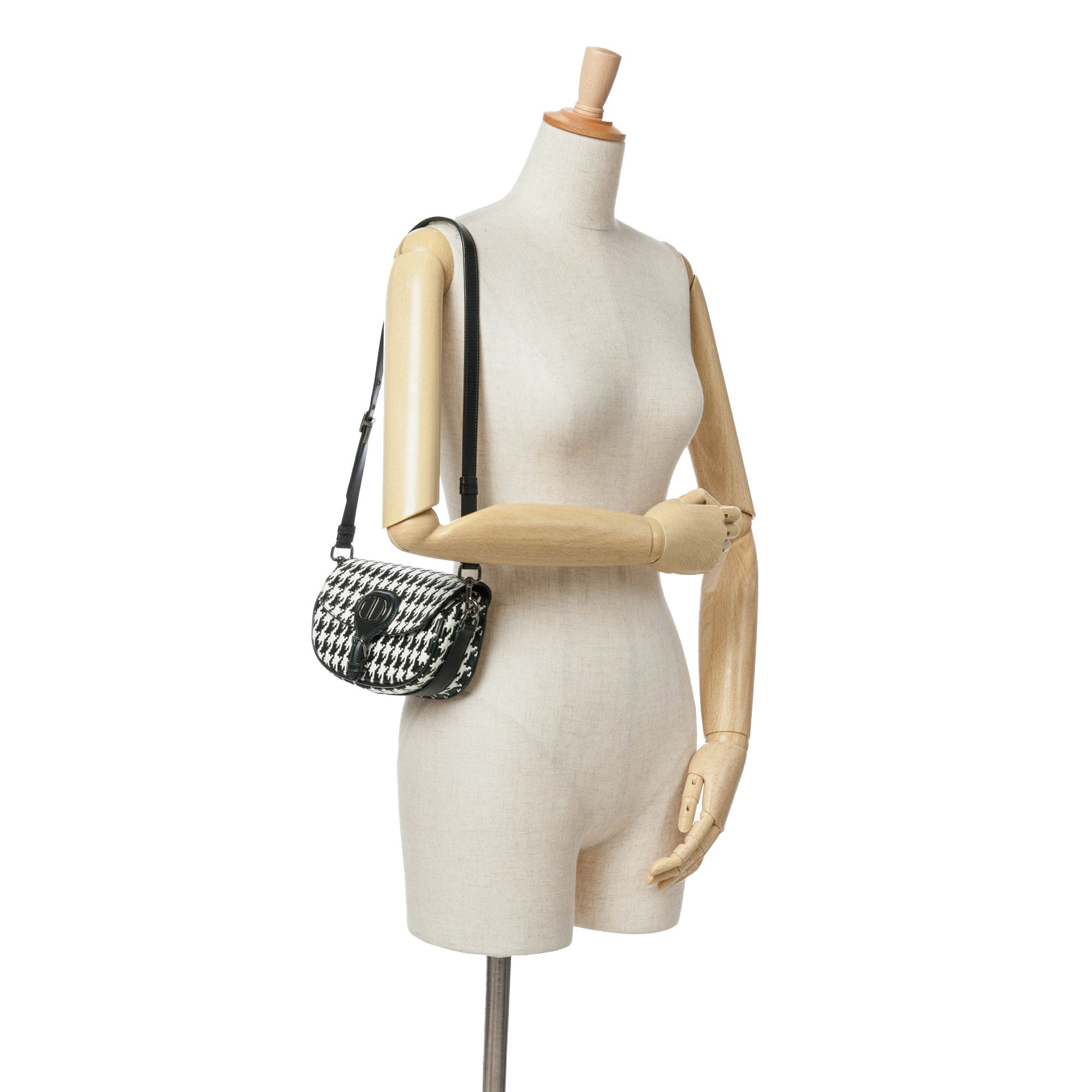 Dior Embossed Calfskin Houndstooth Bobby East West Crossbody - image 7