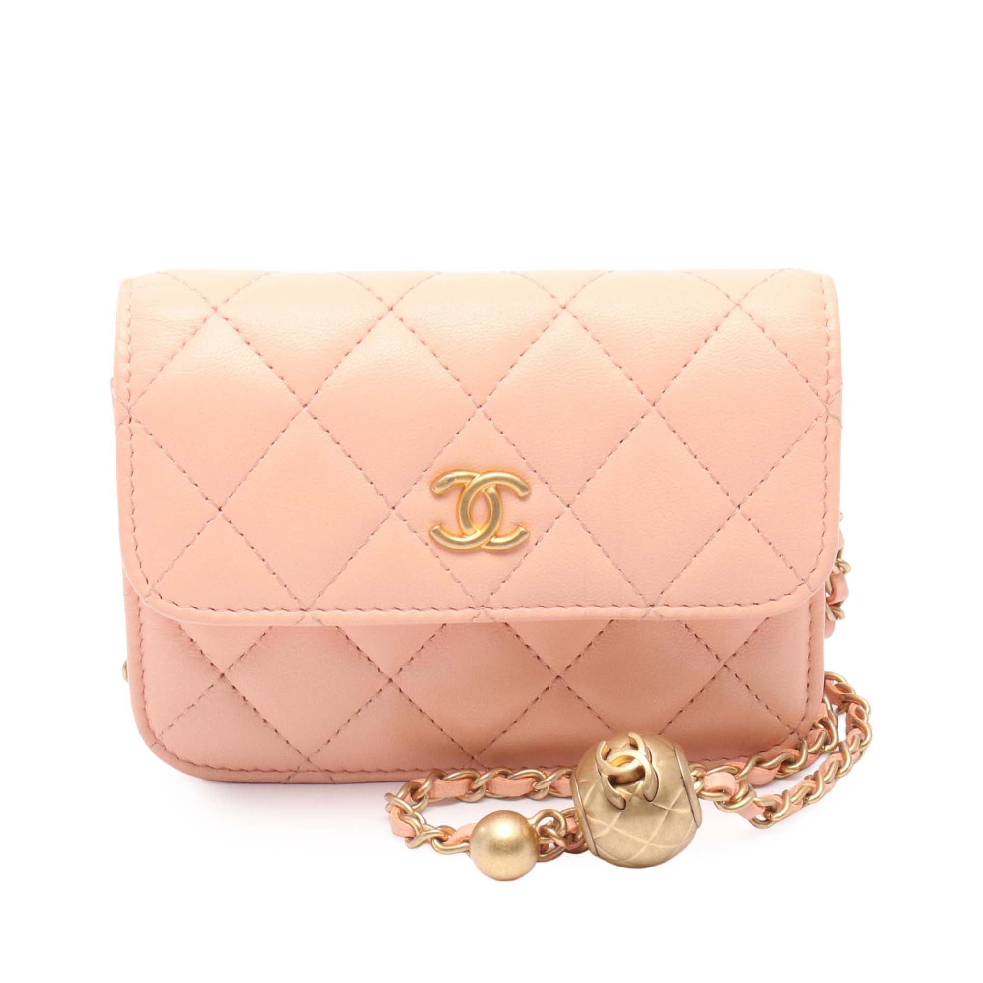 Chanel Mini Lambskin Pearl Crush Clutch On Chain - image 1