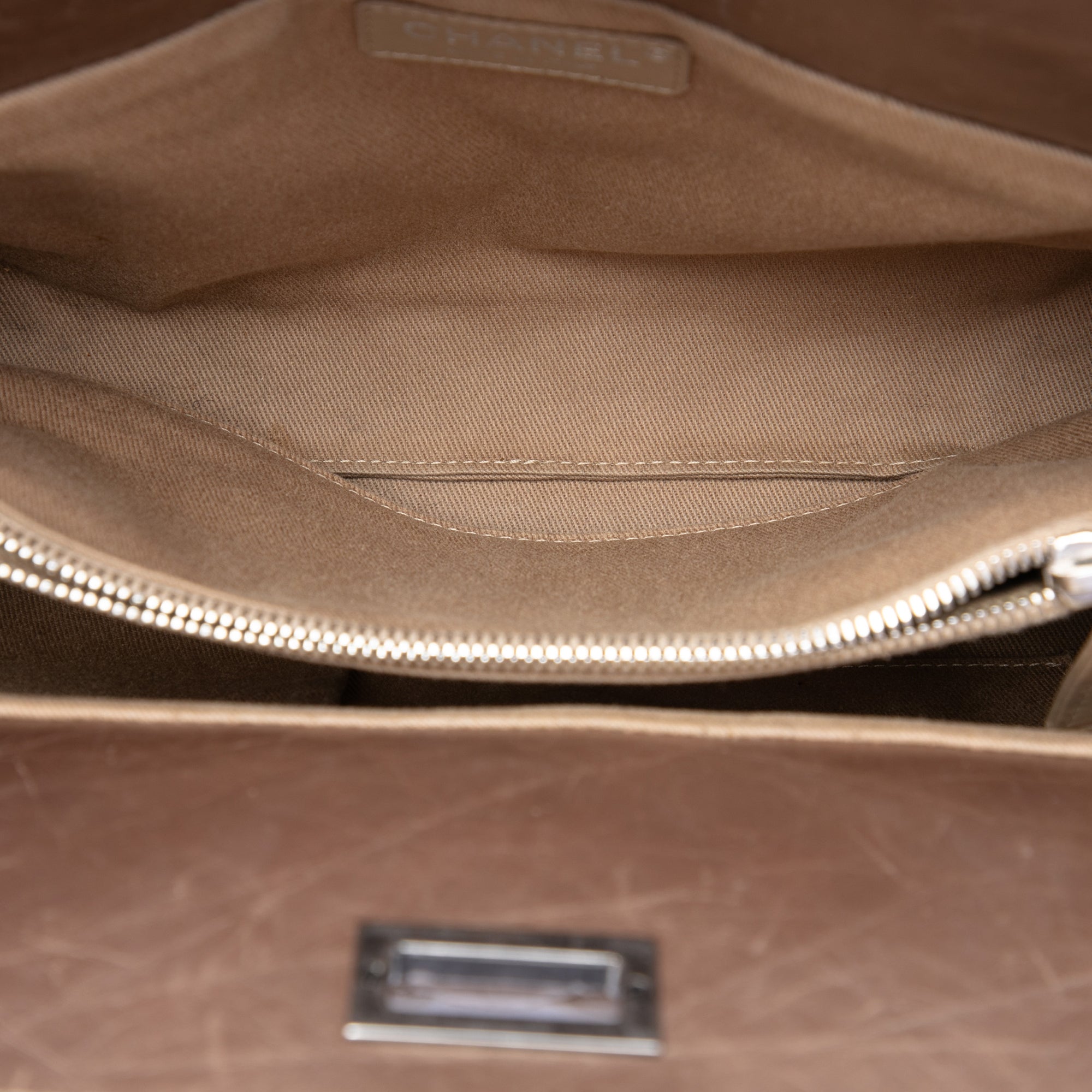 Chanel Quilted Metallic Aged Calfskin Reissue 2.55 Tote - image 4