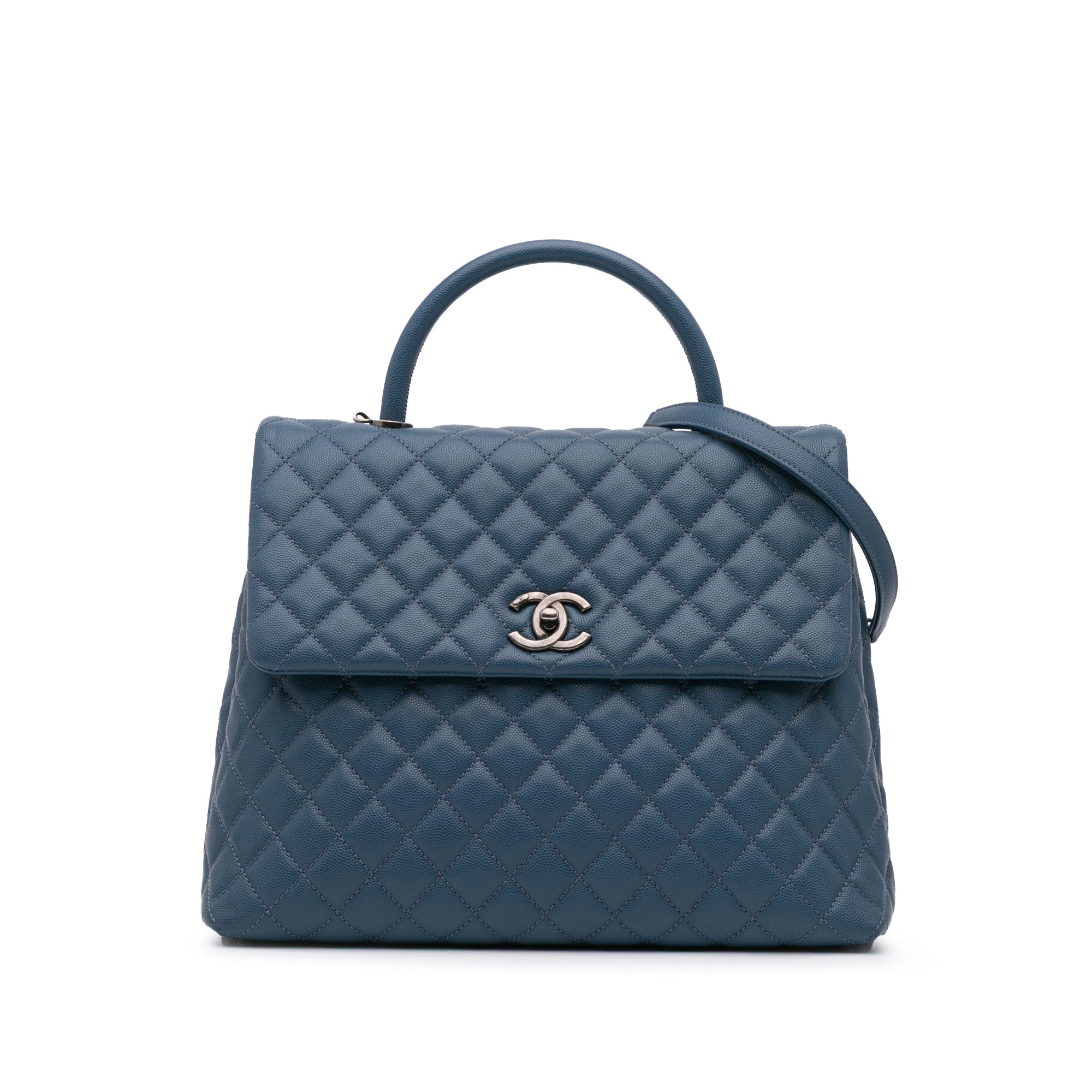 Chanel Large Caviar Coco Top Handle Bag - image 1