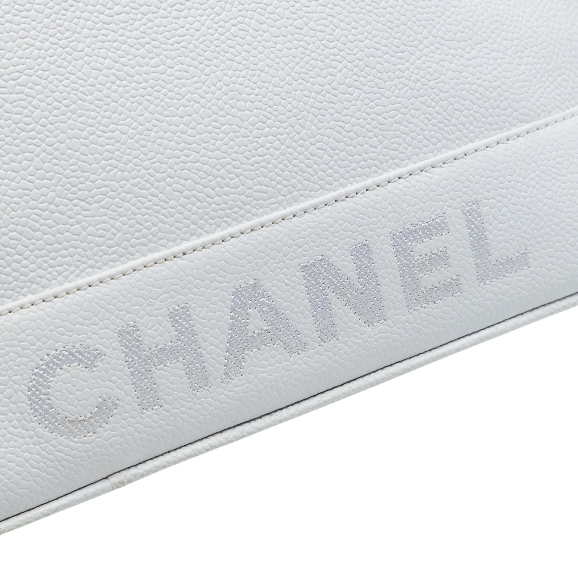 Chanel Caviar Logo Chain Shoulder Bag - image 5