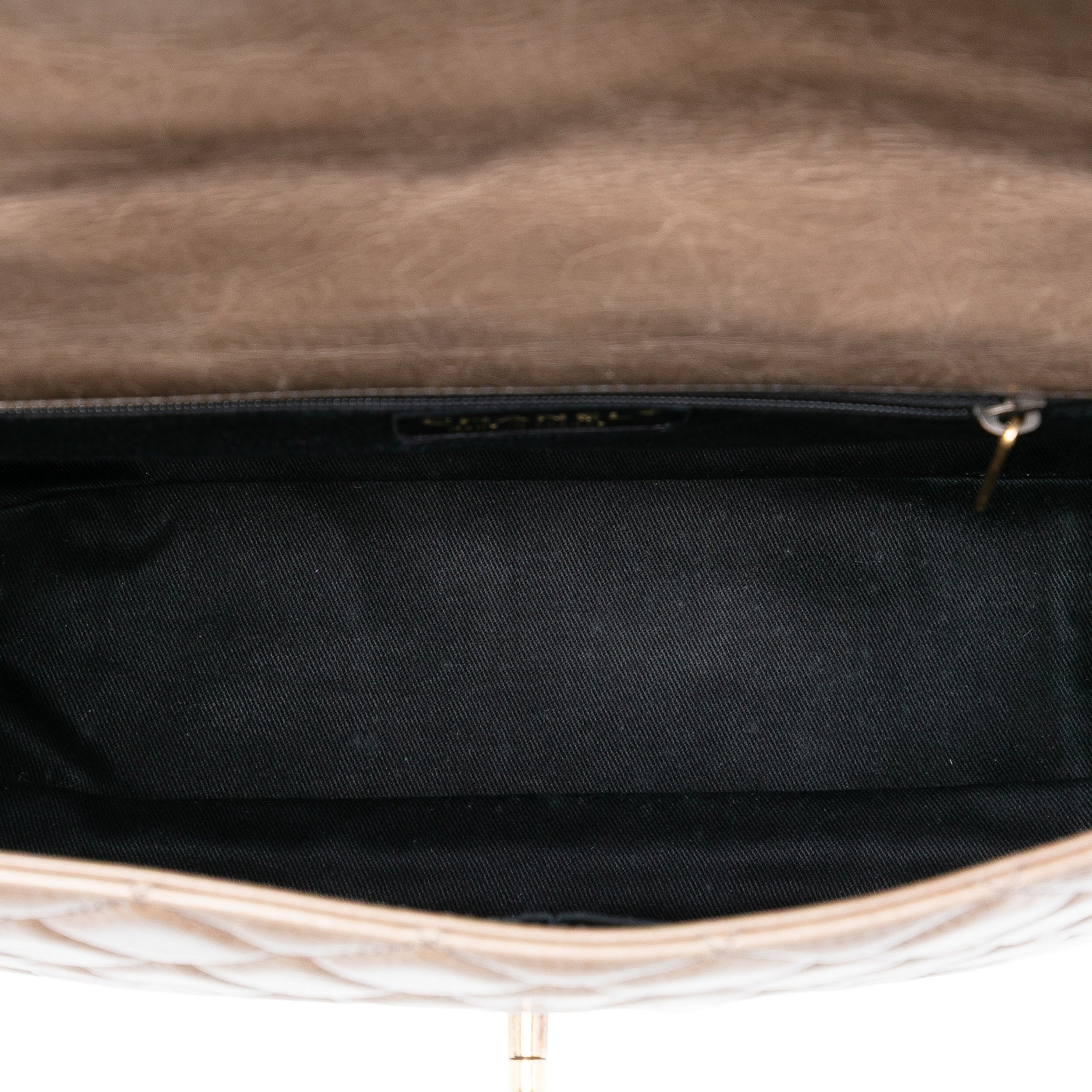 Chanel Large Glazed Calfskin Castle Rock Top Handle Flap - image 4