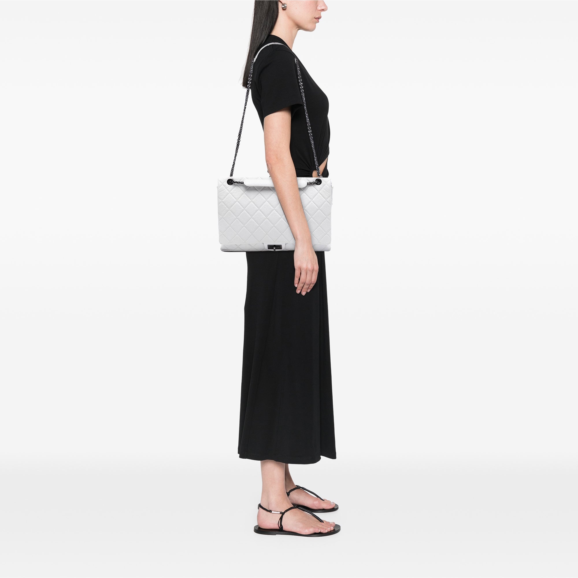 Chanel Maxi Quilted Aged Calfskin Reissue 2.55 Single Flap - image 6