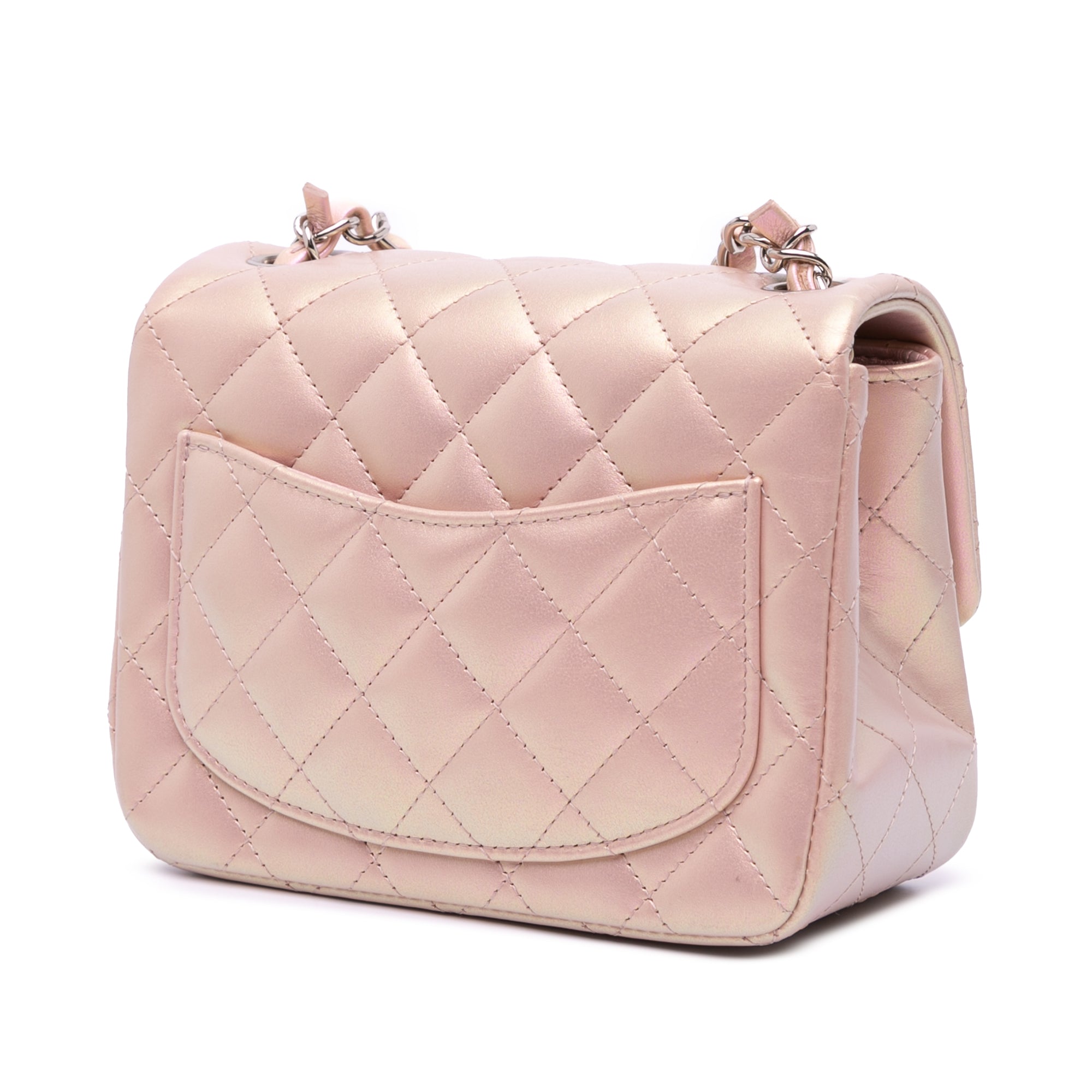 Chanel Mini Square Classic Iridescent Calfskin Single Flap - image 2