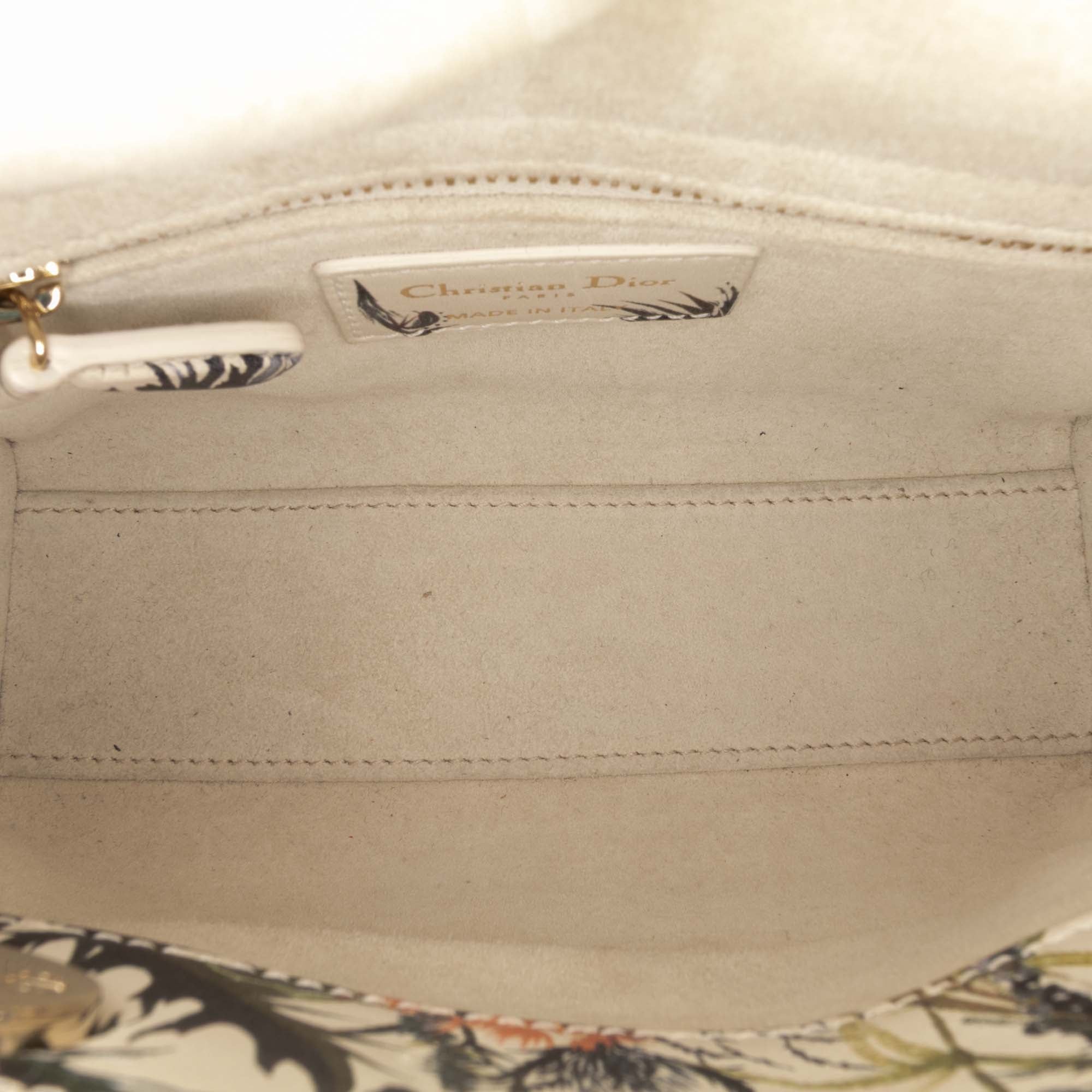 Dior Mini Calfskin Beaded Embroidered Jardin Naturel Lady Dior - image 4