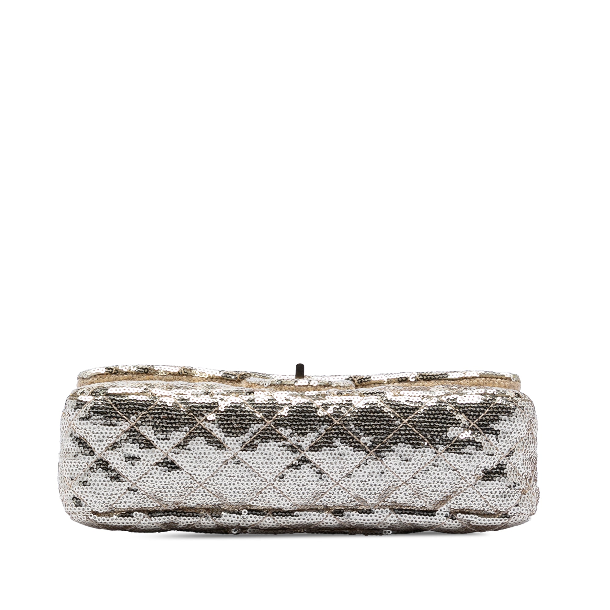 Chanel Quilted Sequined Raffia Easy Reissue 2.55 Single Flap 225 - image 3