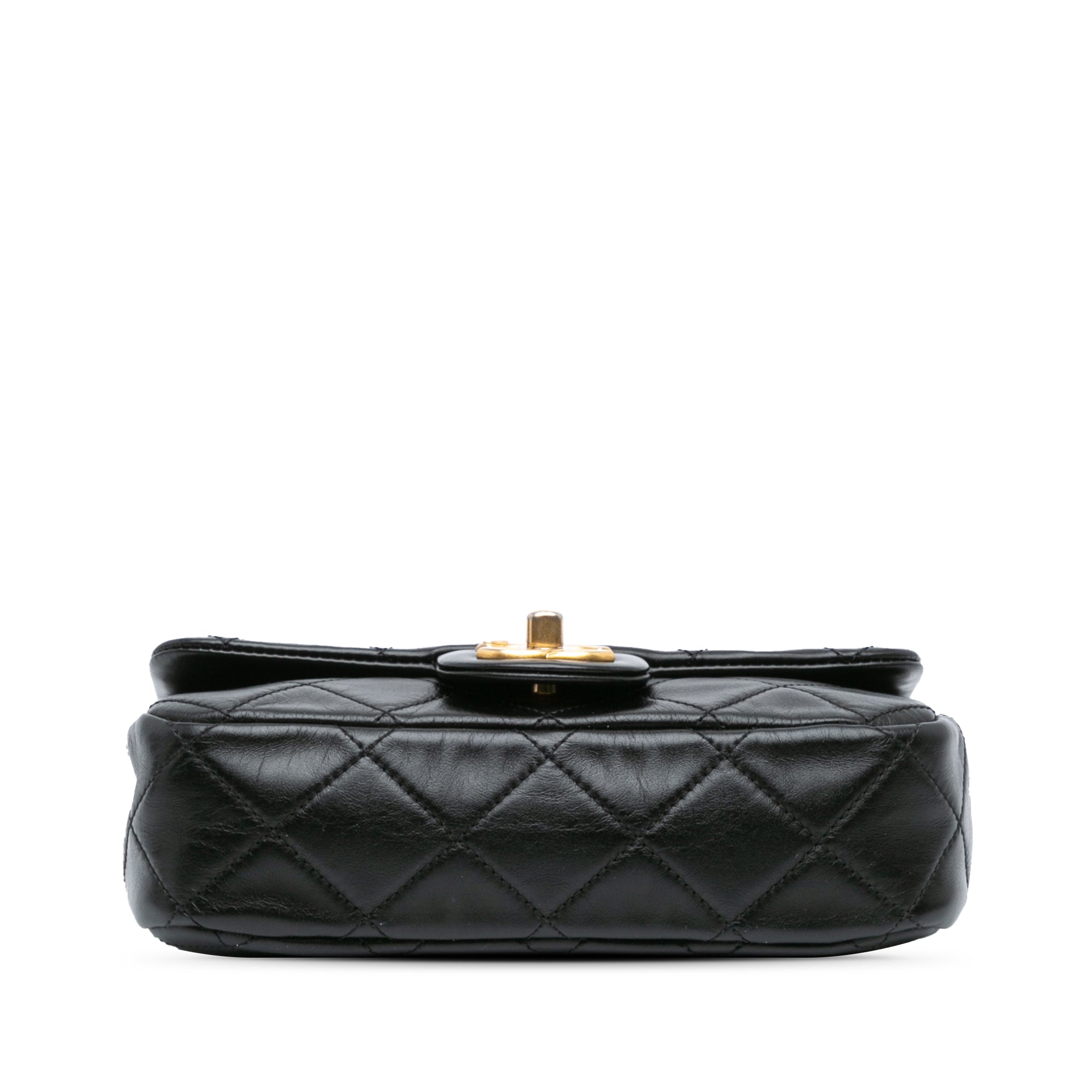 Chanel Mini Quilted Calfskin Crystal Pearls Chain Flap - image 3