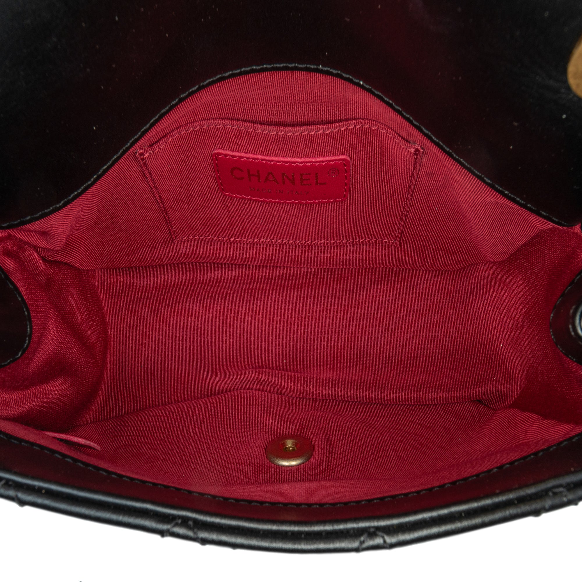 Chanel Mini Quilted Calfskin Crystal Pearls Chain Flap - image 4