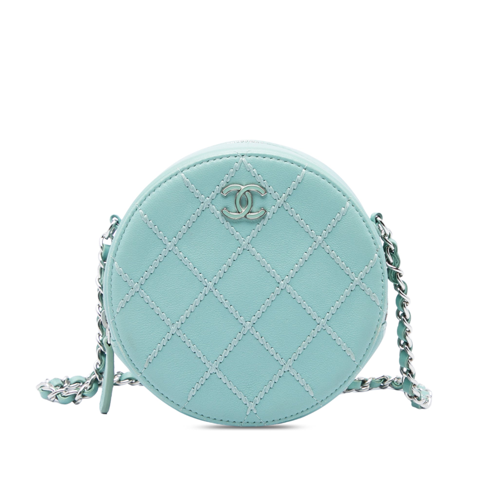 Chanel Quilted Lambskin Ultimate Stitch Round Clutch With Chain - image 1