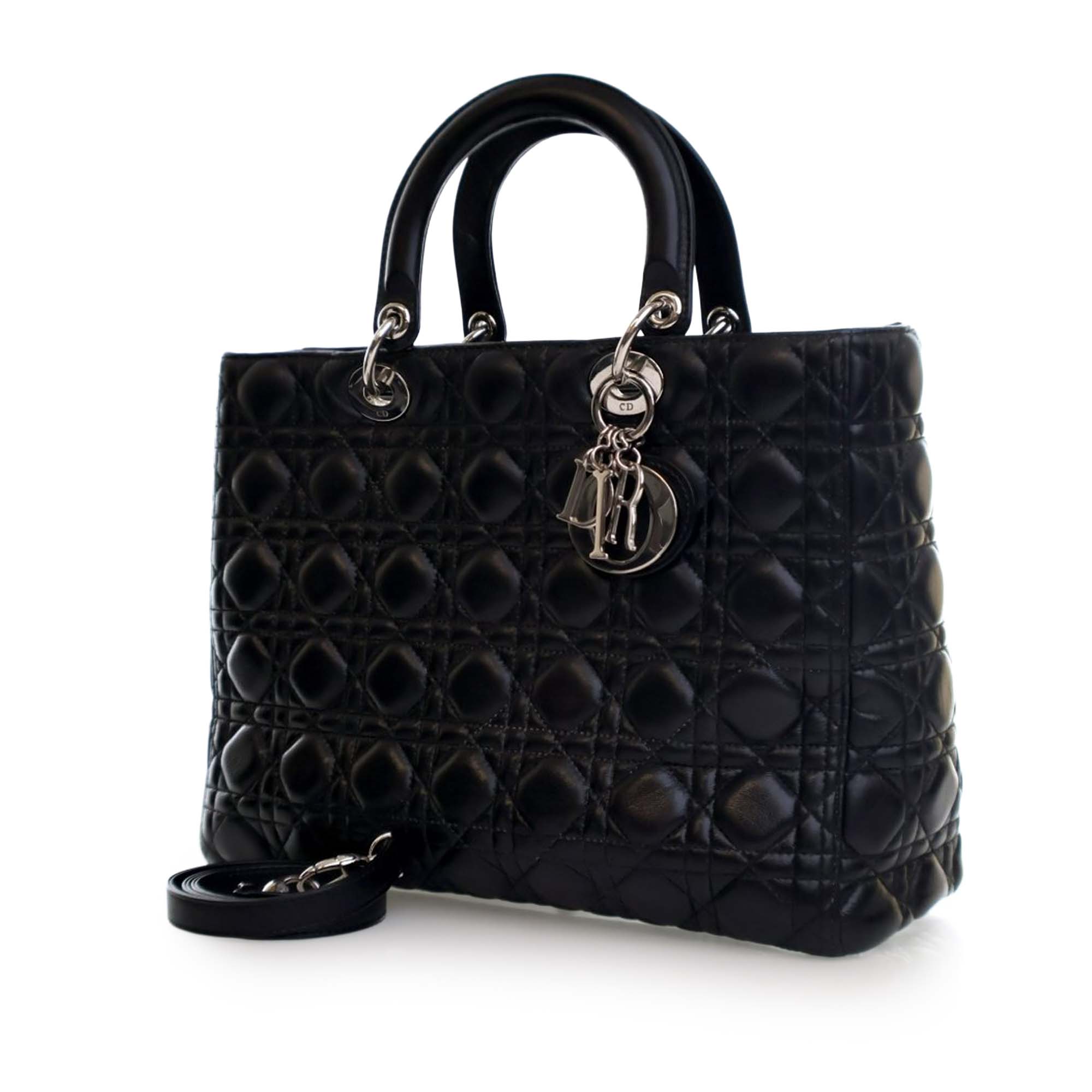 Dior Large Lambskin Cannage Lady Dior - image 2
