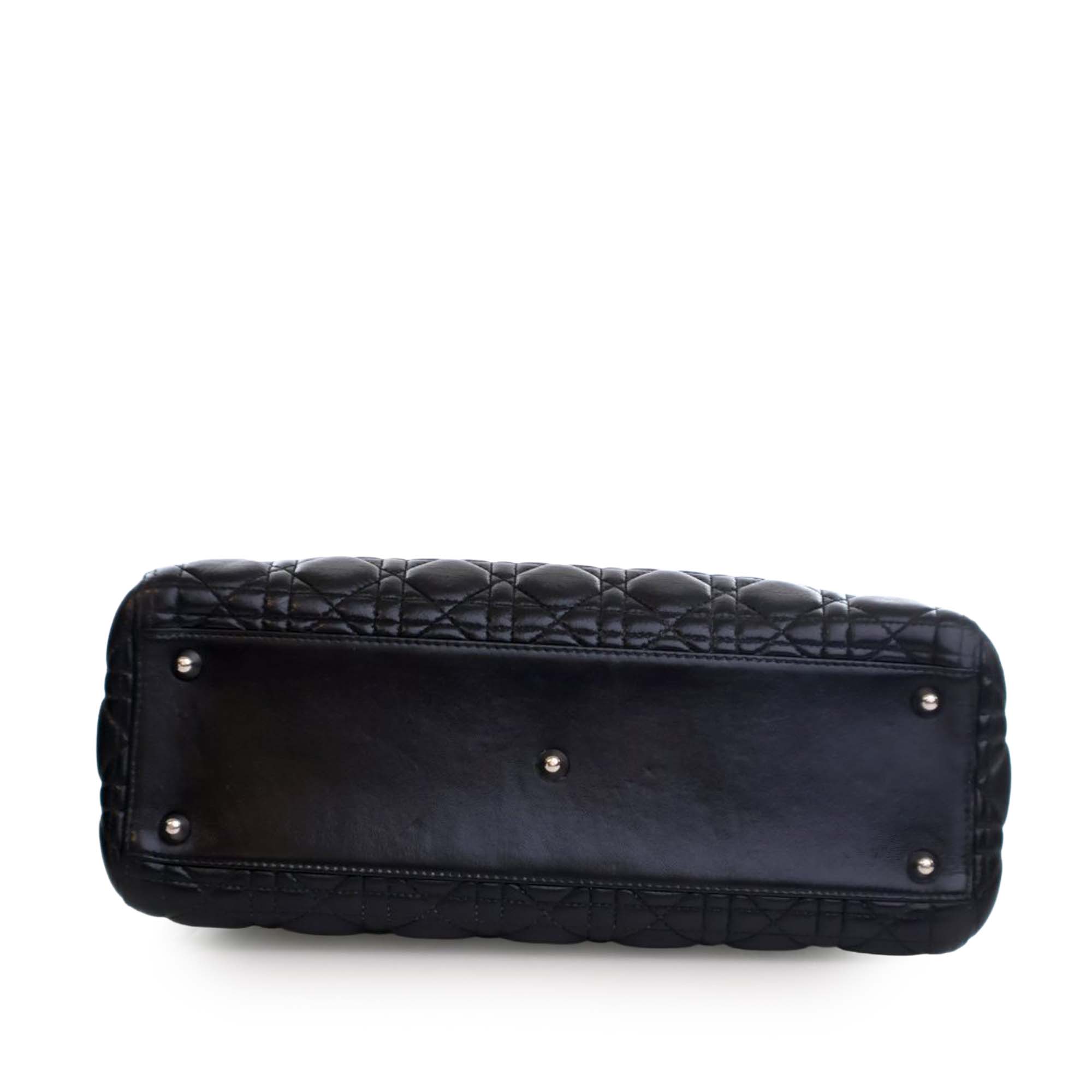 Dior Large Lambskin Cannage Lady Dior - image 4