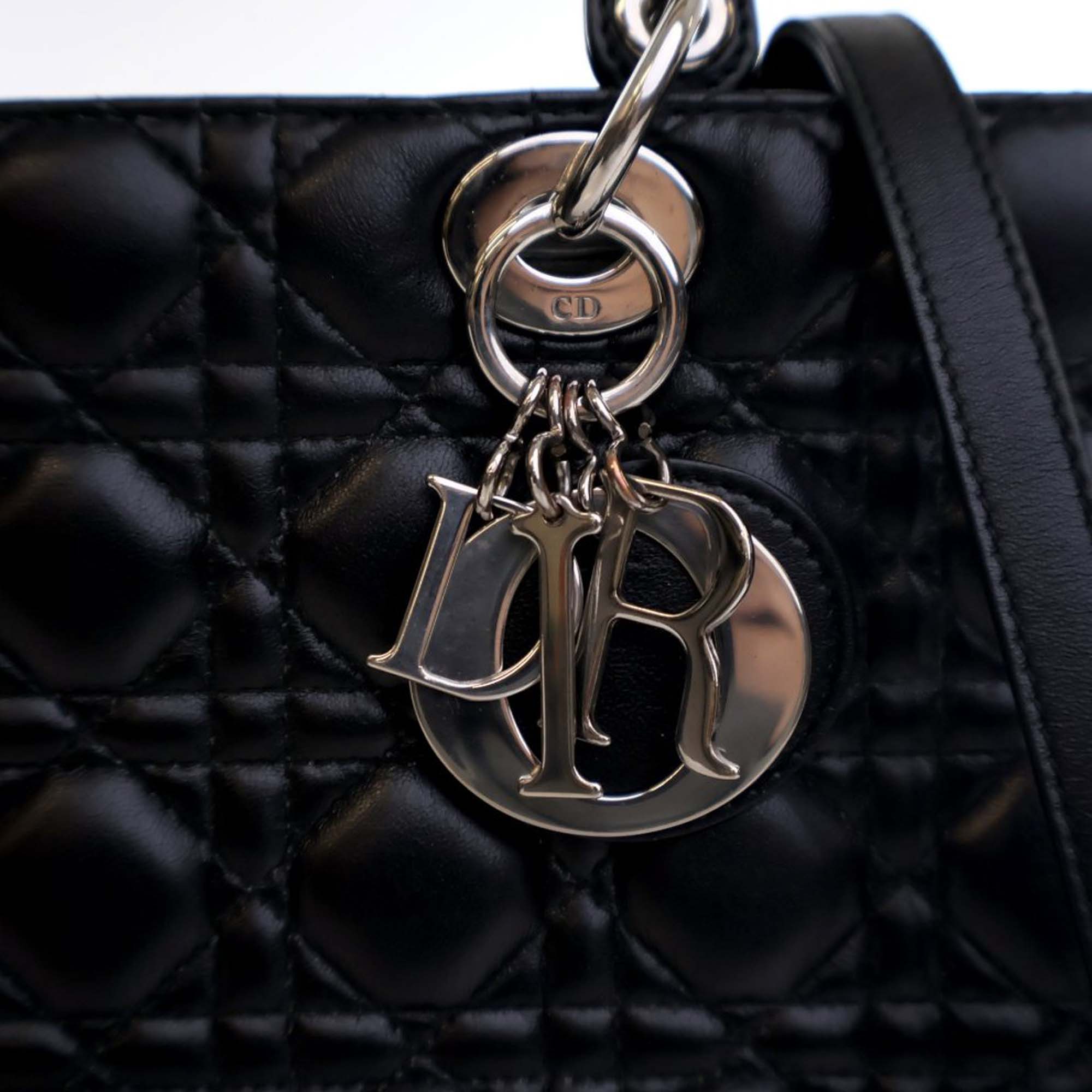 Dior Large Lambskin Cannage Lady Dior - image 8