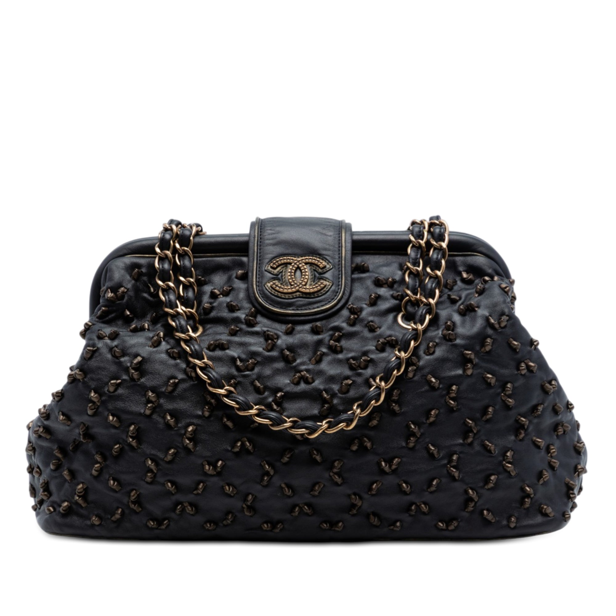 Chanel CC Lambskin Chic Knot Chain Shoulder Bag - image 1