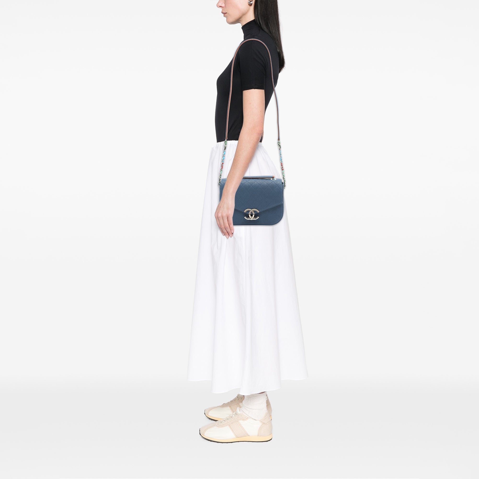 Chanel Small Caviar Paris Cuba Thread Around Flap - image 6
