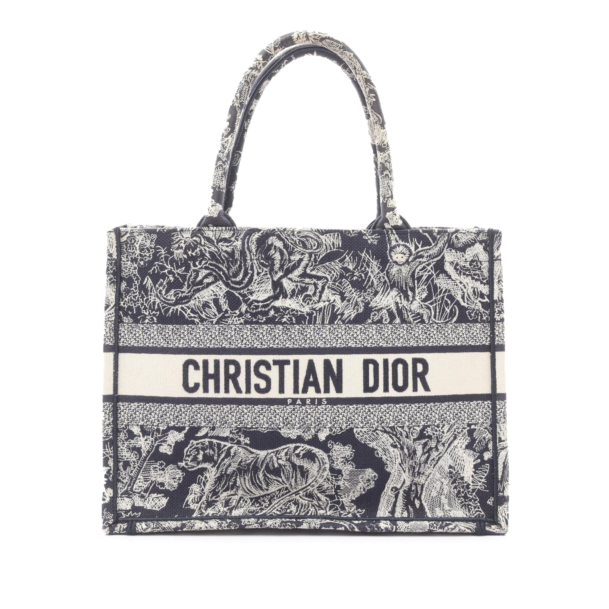 Dior Medium Canvas Embroidered Dioriviera Toile De Jouy Book Tote - image 1