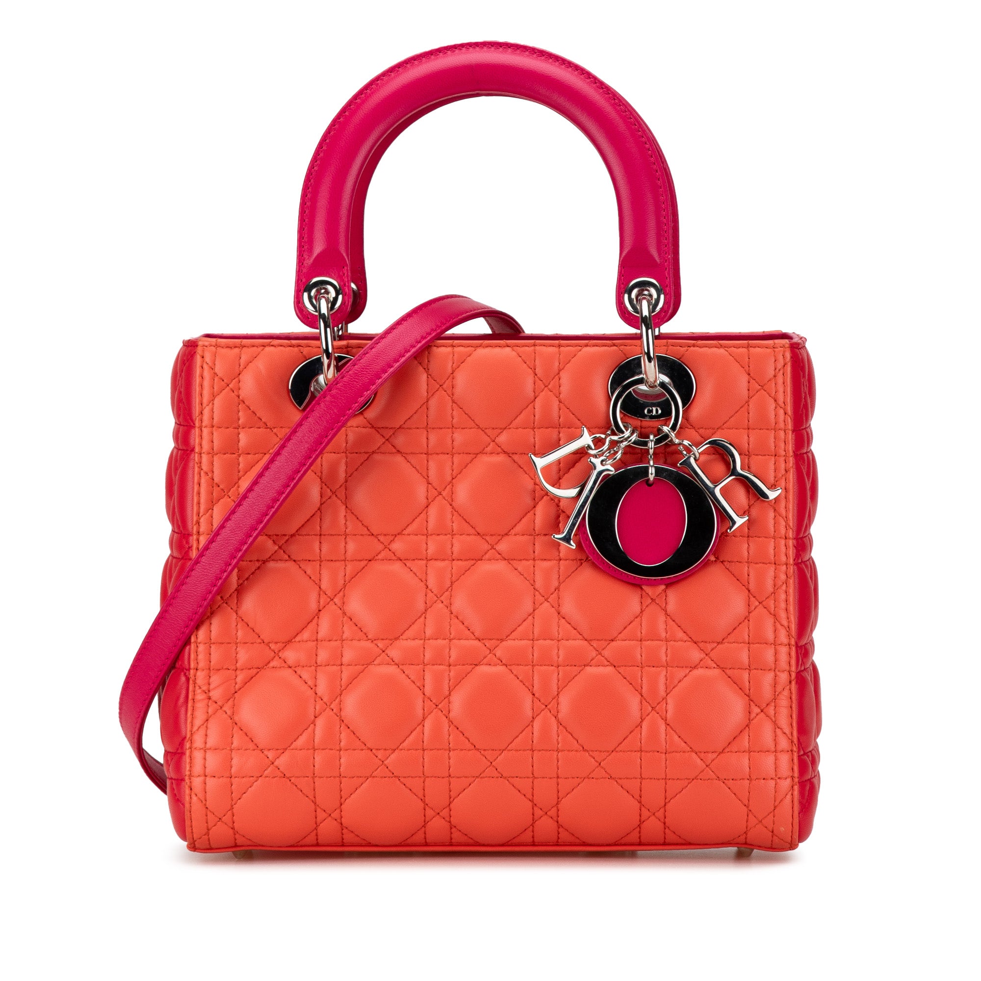 Dior Medium Bicolor Lambskin Cannage Lady Dior - image 1