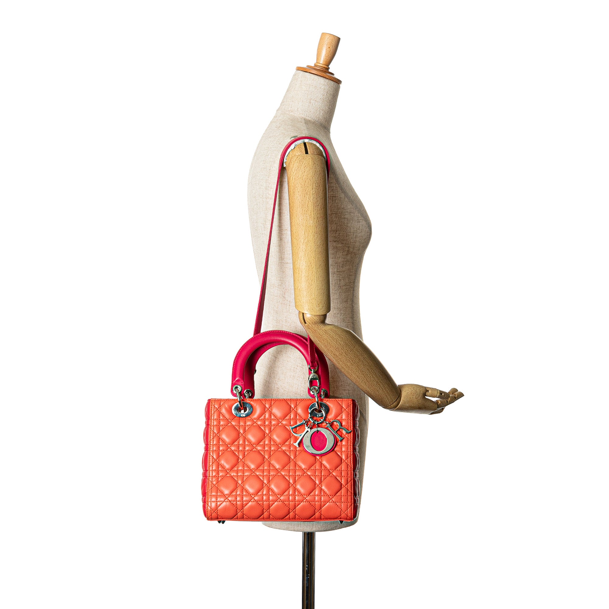 Dior Medium Bicolor Lambskin Cannage Lady Dior - image 7