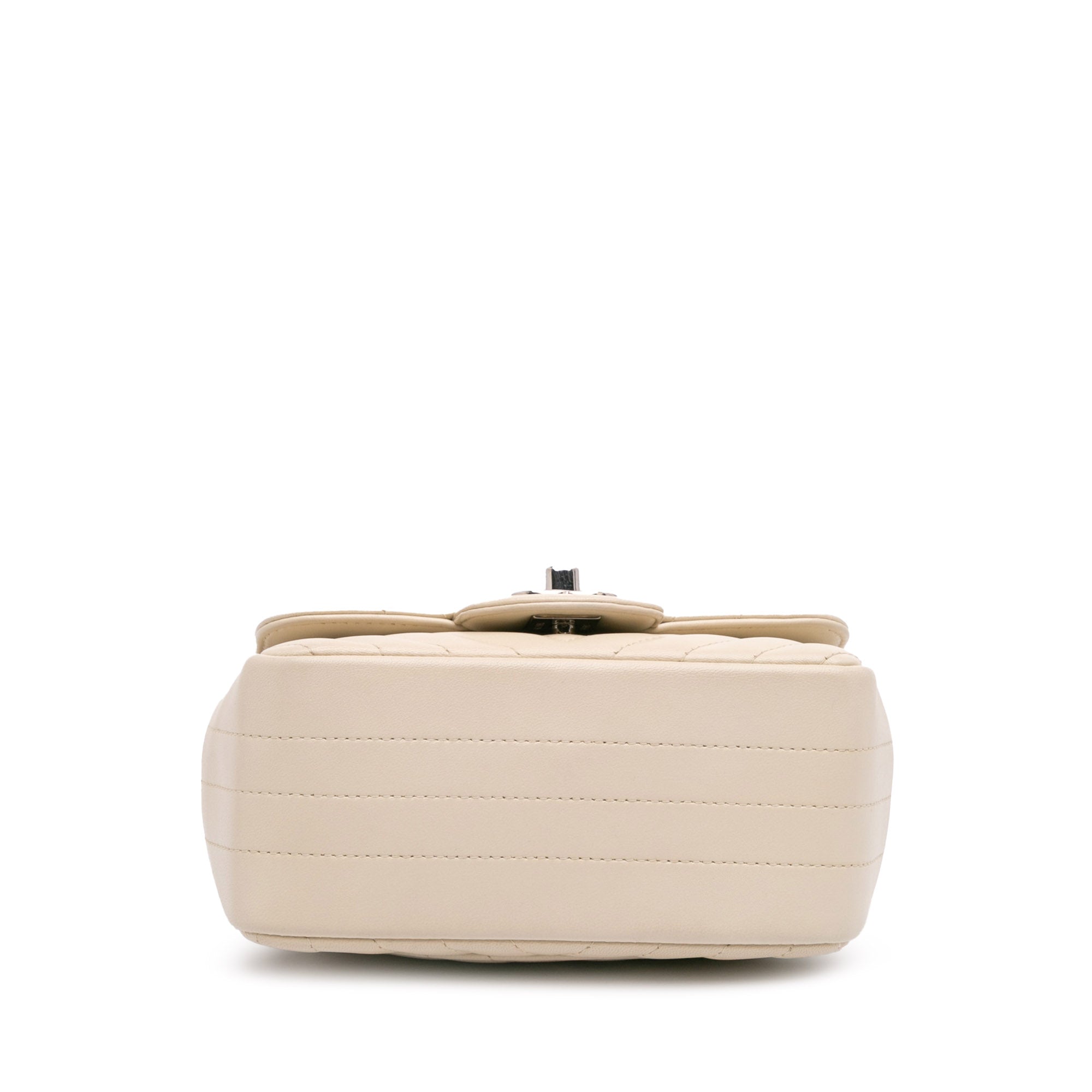 Chanel Mini Square Classic Chevron Lambskin Single Flap - image 3