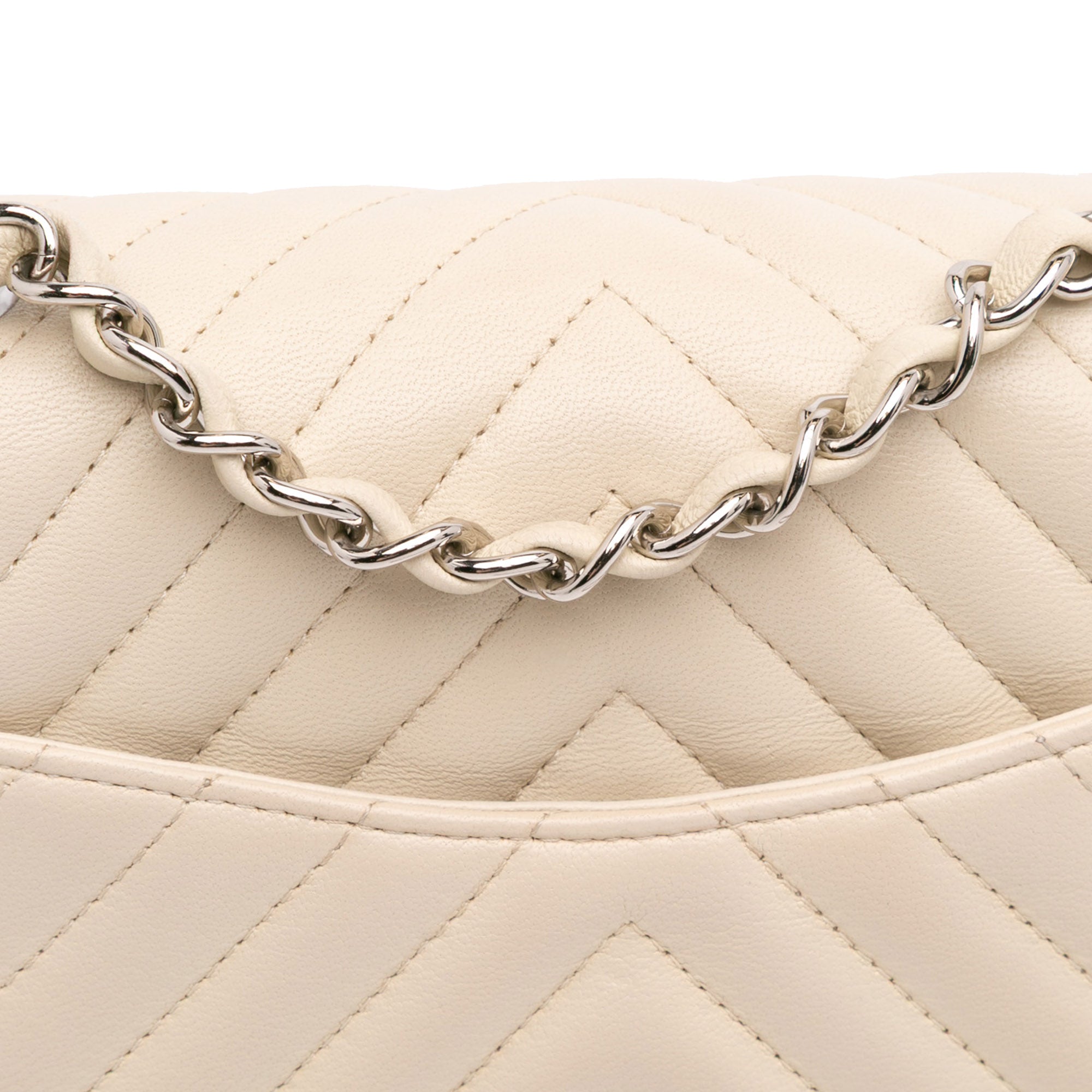 Chanel Mini Square Classic Chevron Lambskin Single Flap - image 8